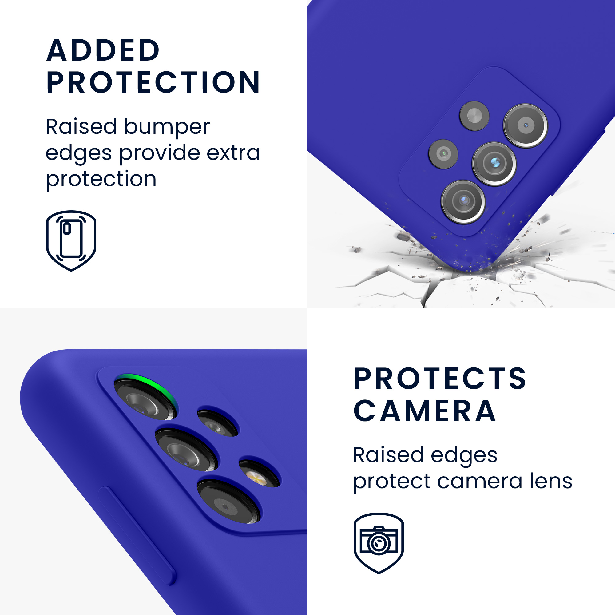 Kryt na mobil Samsung Galaxy A52 / A52 5G / A52s 5G kwmobile TPU Baltická modrá