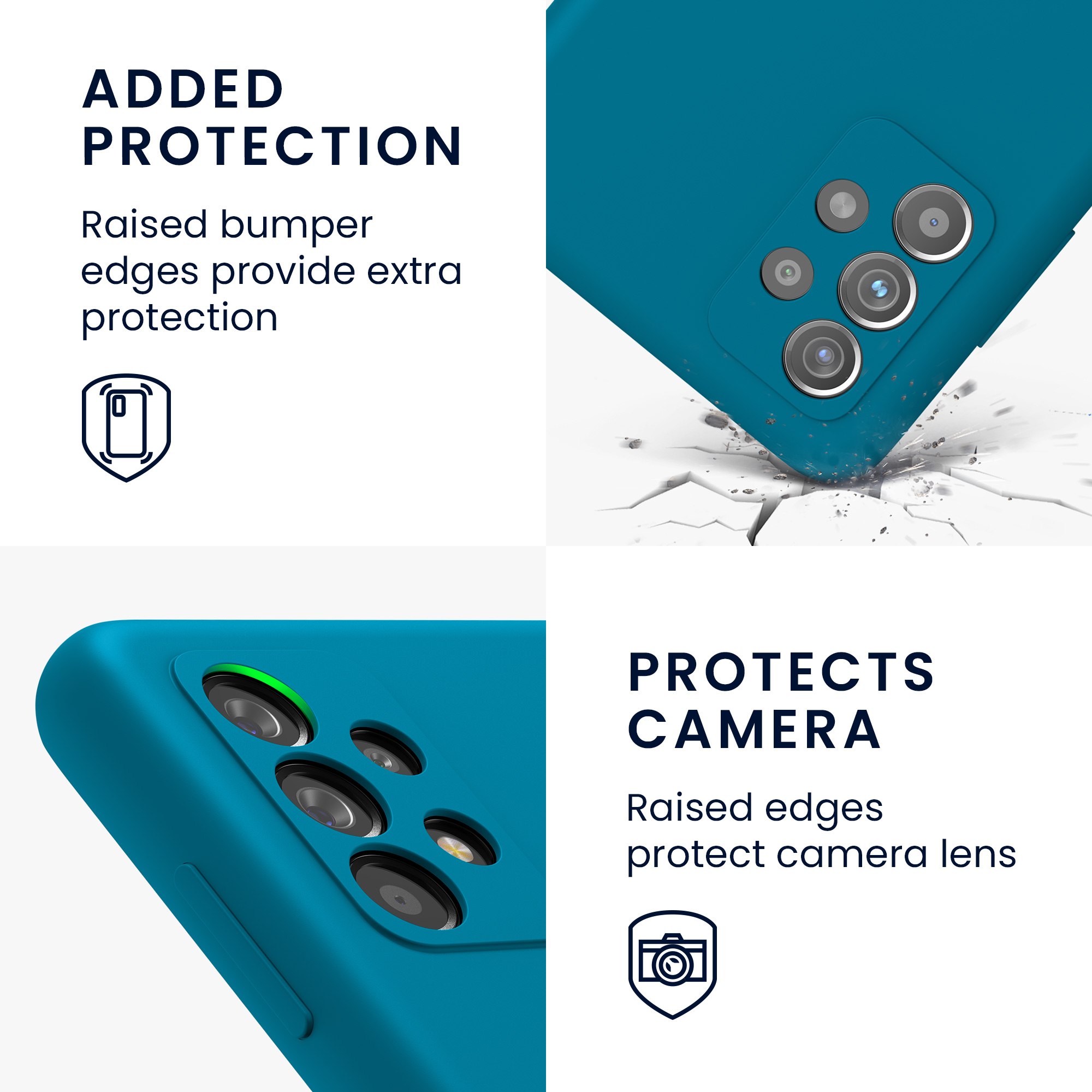Kryt na mobil Samsung Galaxy A52 / A52 5G / A52s 5G kwmobile TPU Karibská modrá