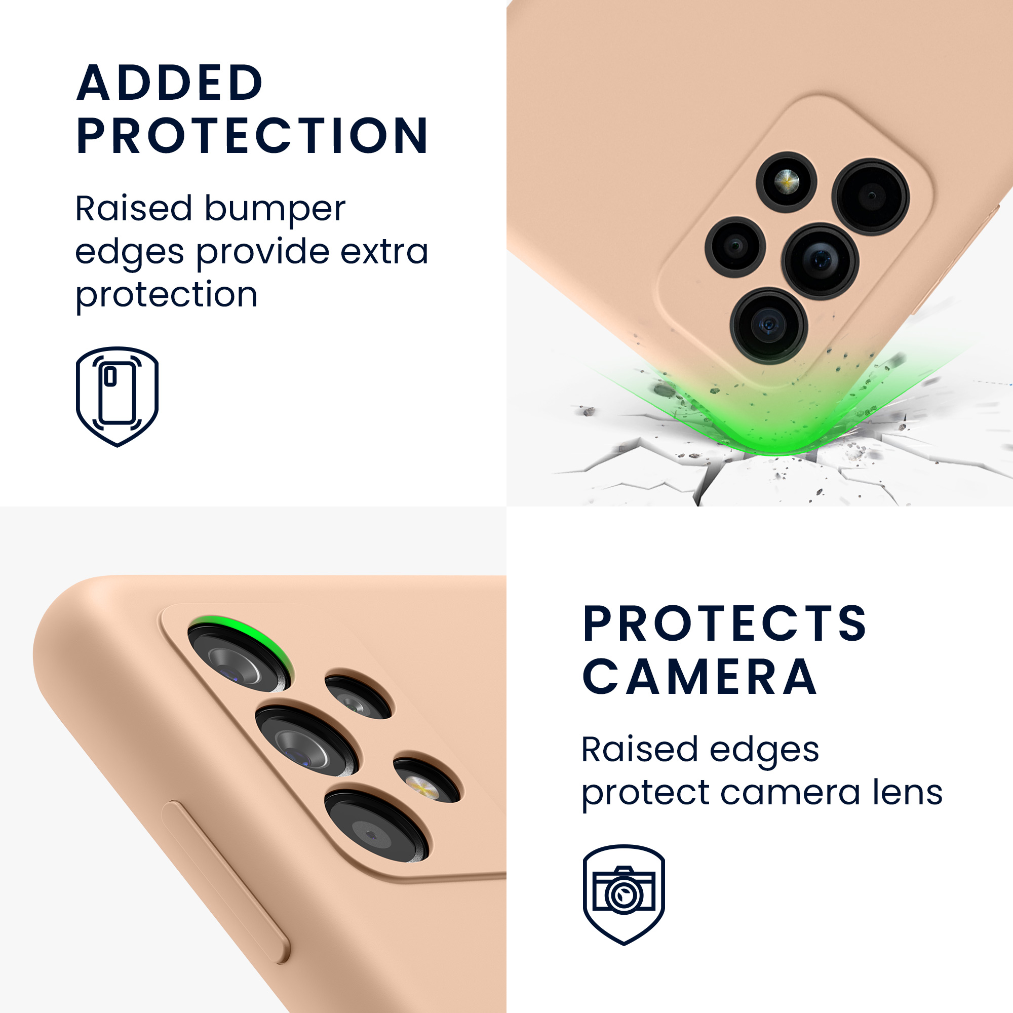 Kryt na mobil Samsung Galaxy A52 / A52 5G / A52s 5G kwmobile TPU Pastelová broskvová