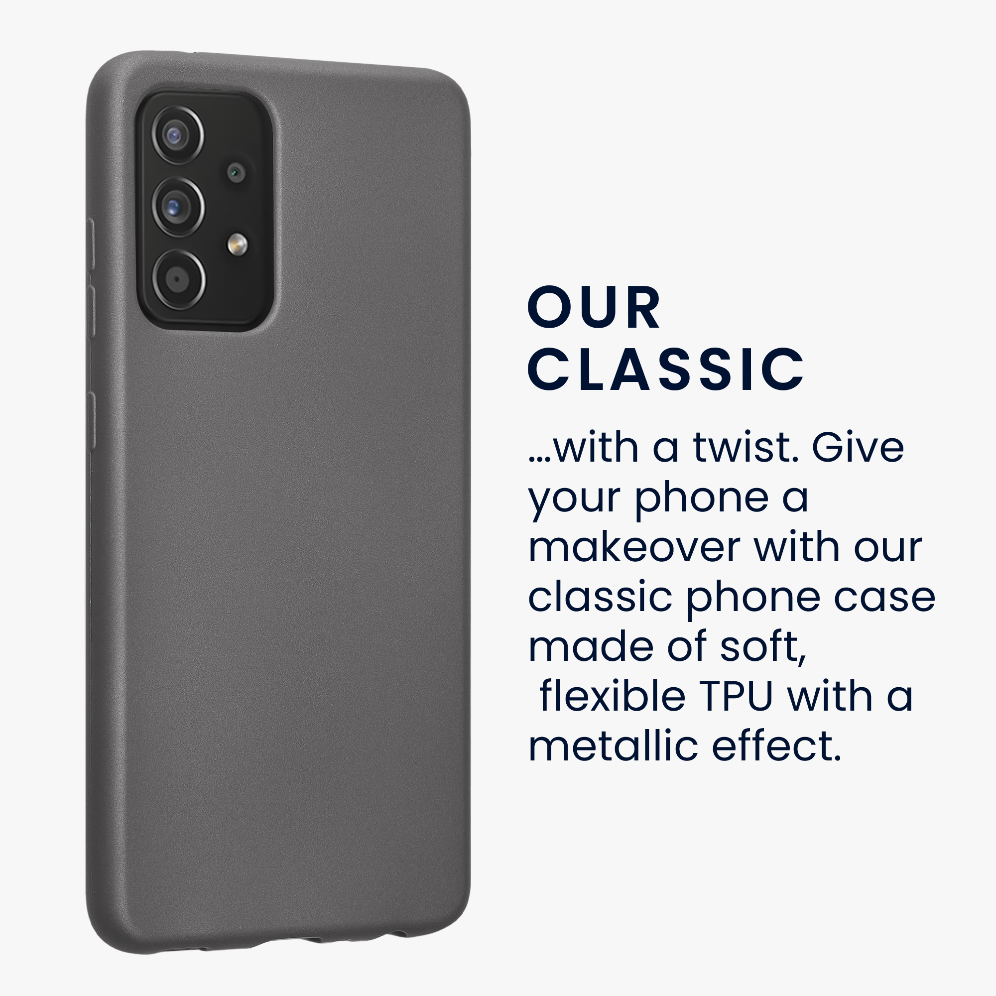Kryt na mobil Samsung Galaxy A52 / A52 5G / A52s 5G kwmobile TPU metalický Metalická šedá