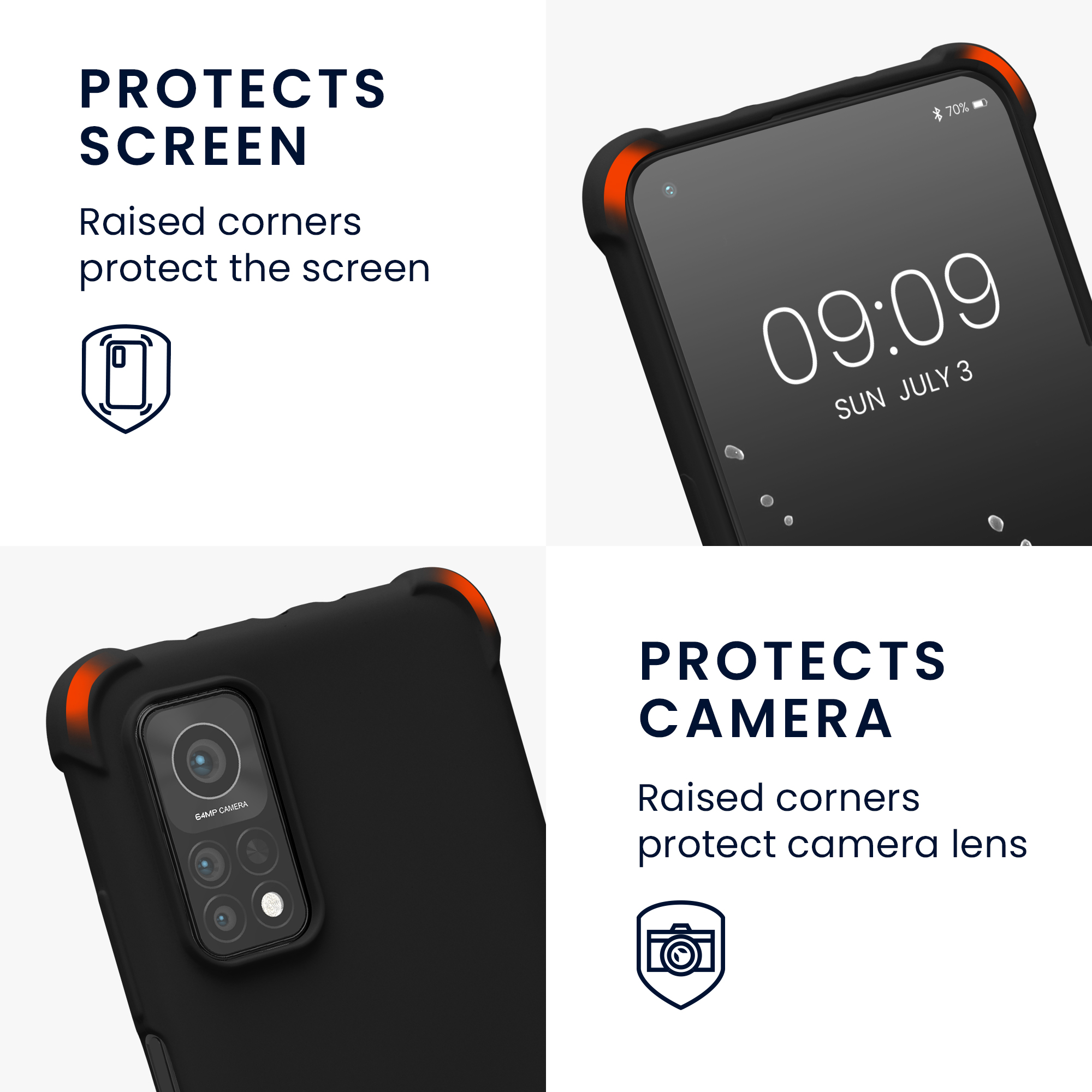 Crossbody kryt kwmobile Xiaomi Mi 10T / Mi 10T Pro, černá