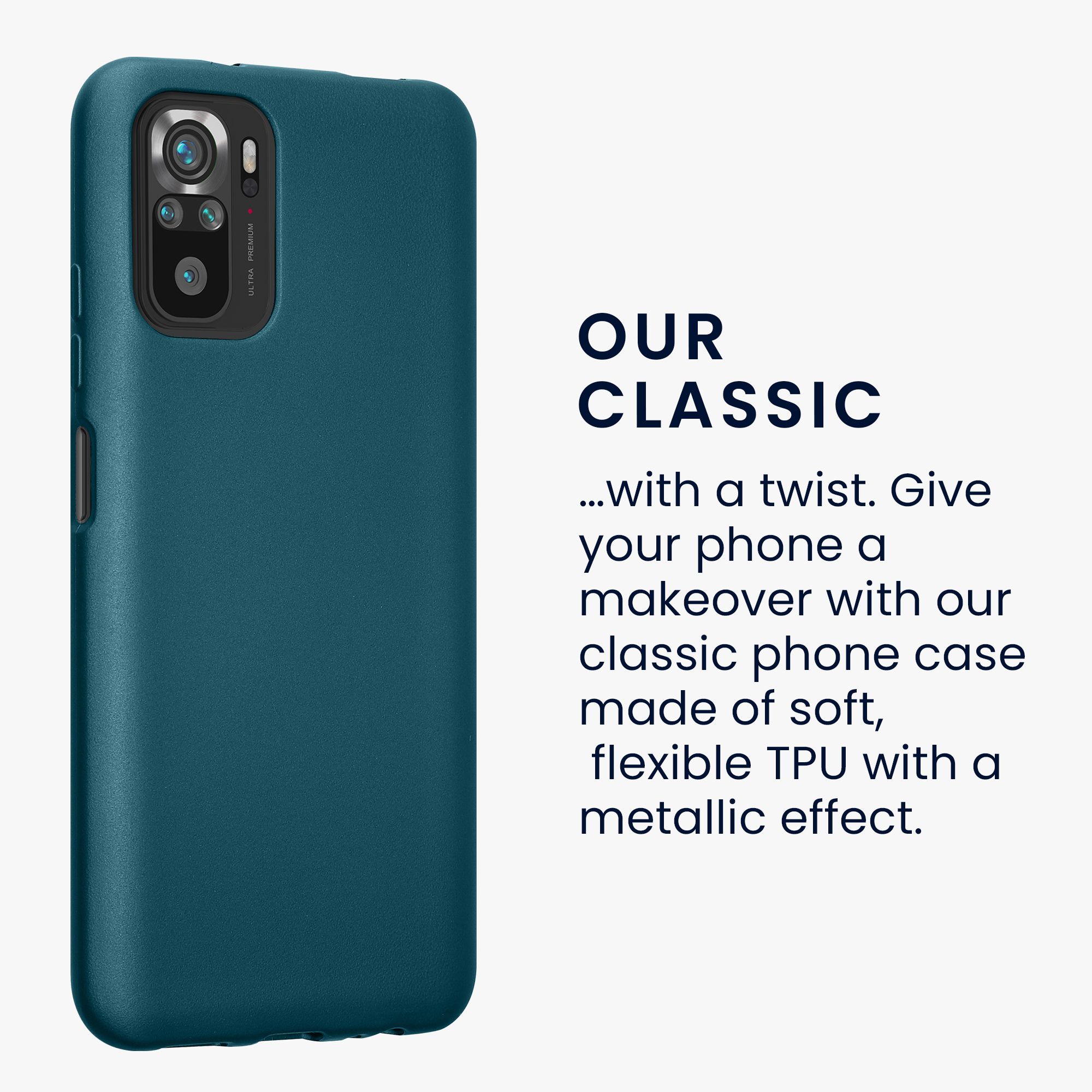 Kryt Xiaomi Redmi Note 10 metalický TPU metalická karibská modrá kwmobile