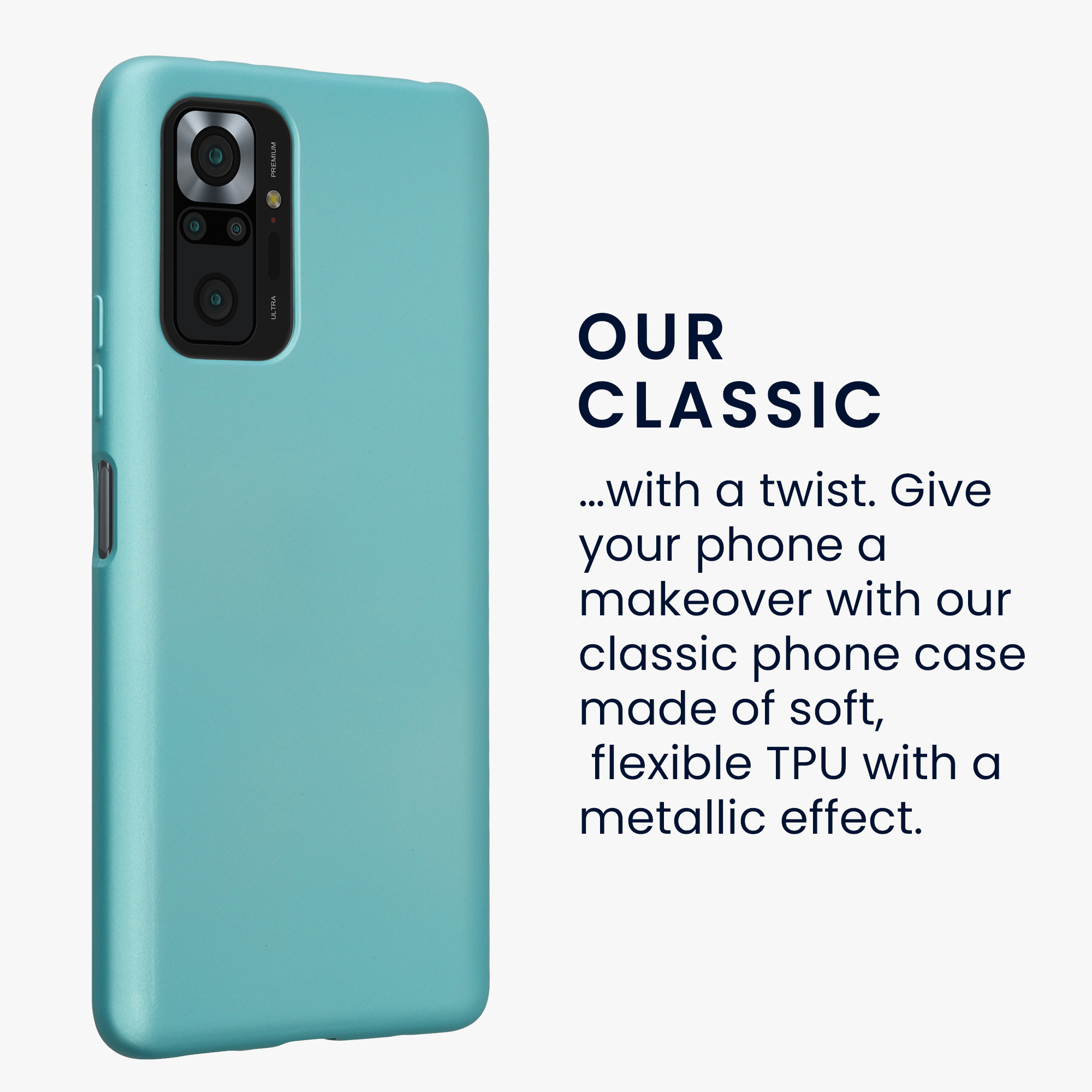 Kryt na mobil Xiaomi Redmi Note 10 Pro, tenký - kwmobile, metalický mátově zelený