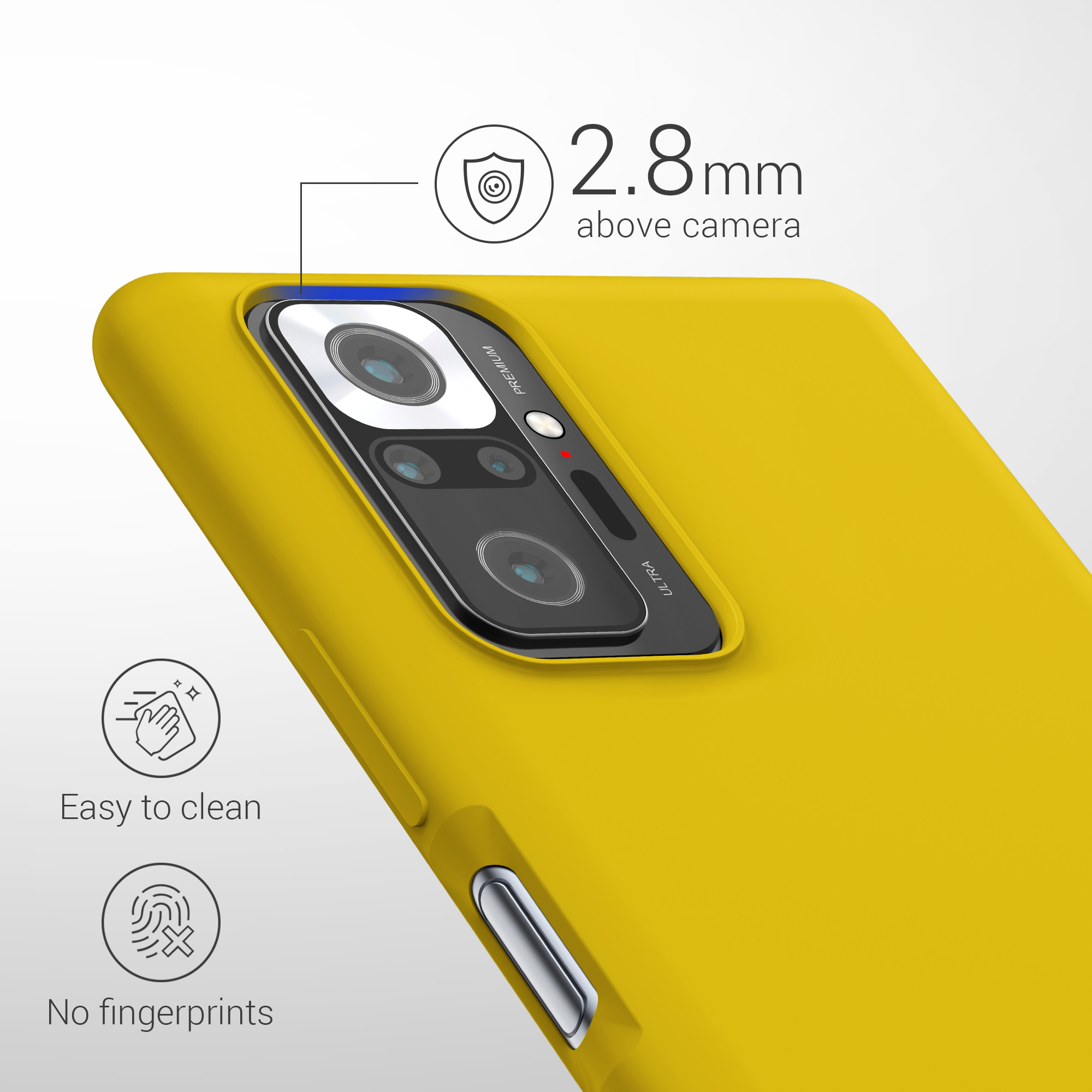 Kryt na mobil Xiaomi Redmi Note 10 Pro, nárazuvzdorný - kwmobile, medově žlutý
