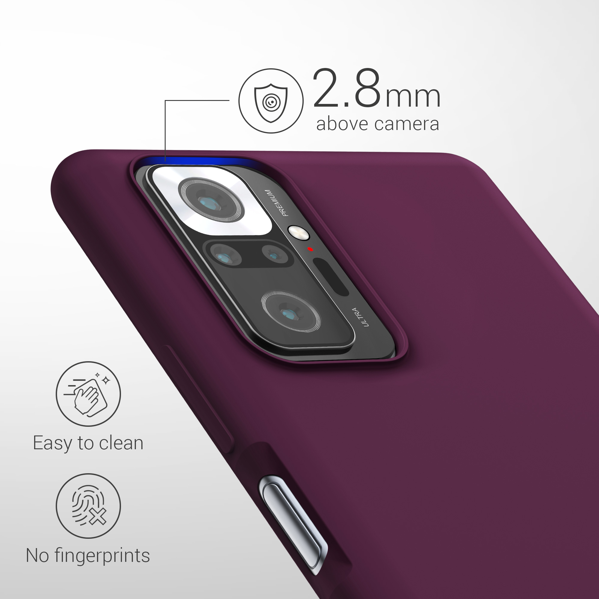 Kryt Xiaomi Redmi Note 10 Pro silikonový TPU červená kwmobile