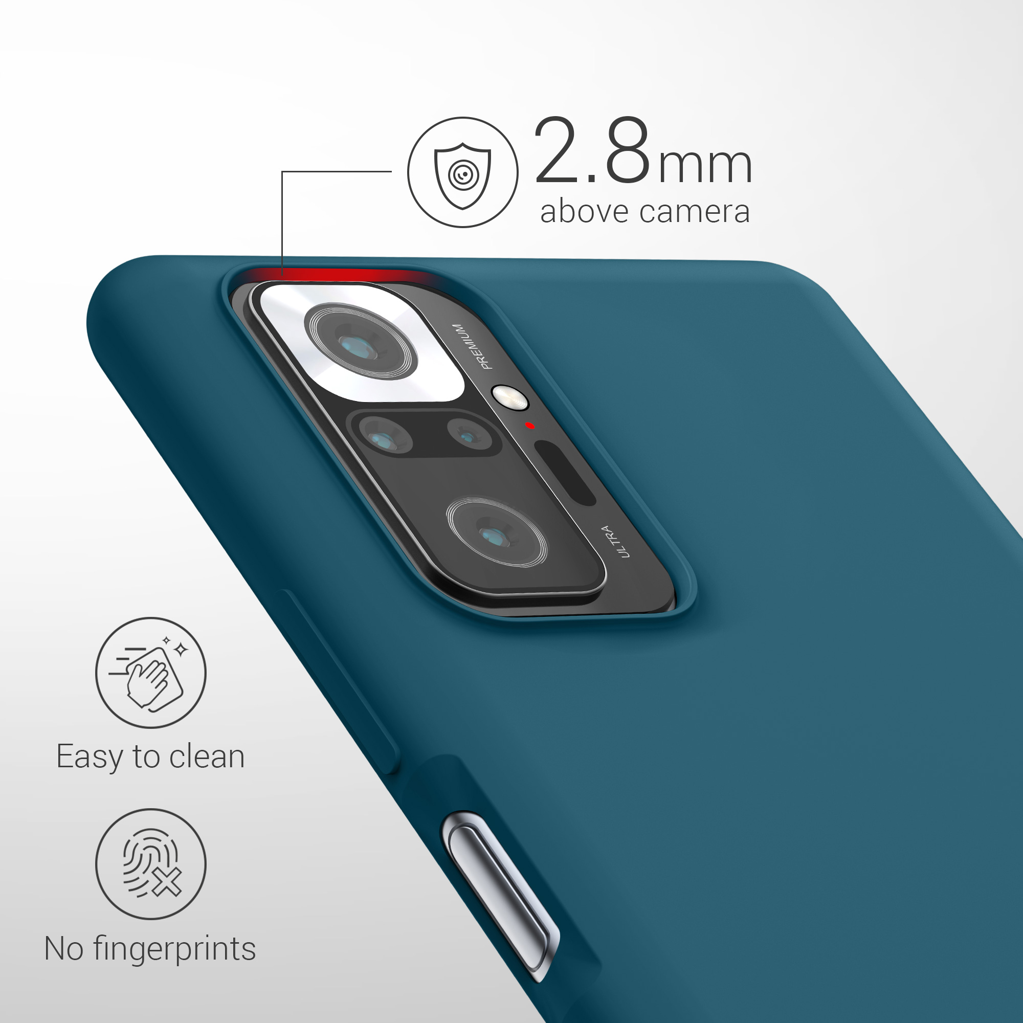Kryt Xiaomi Redmi Note 10 Pro silikonový TPU modrozelená matná kwmobile