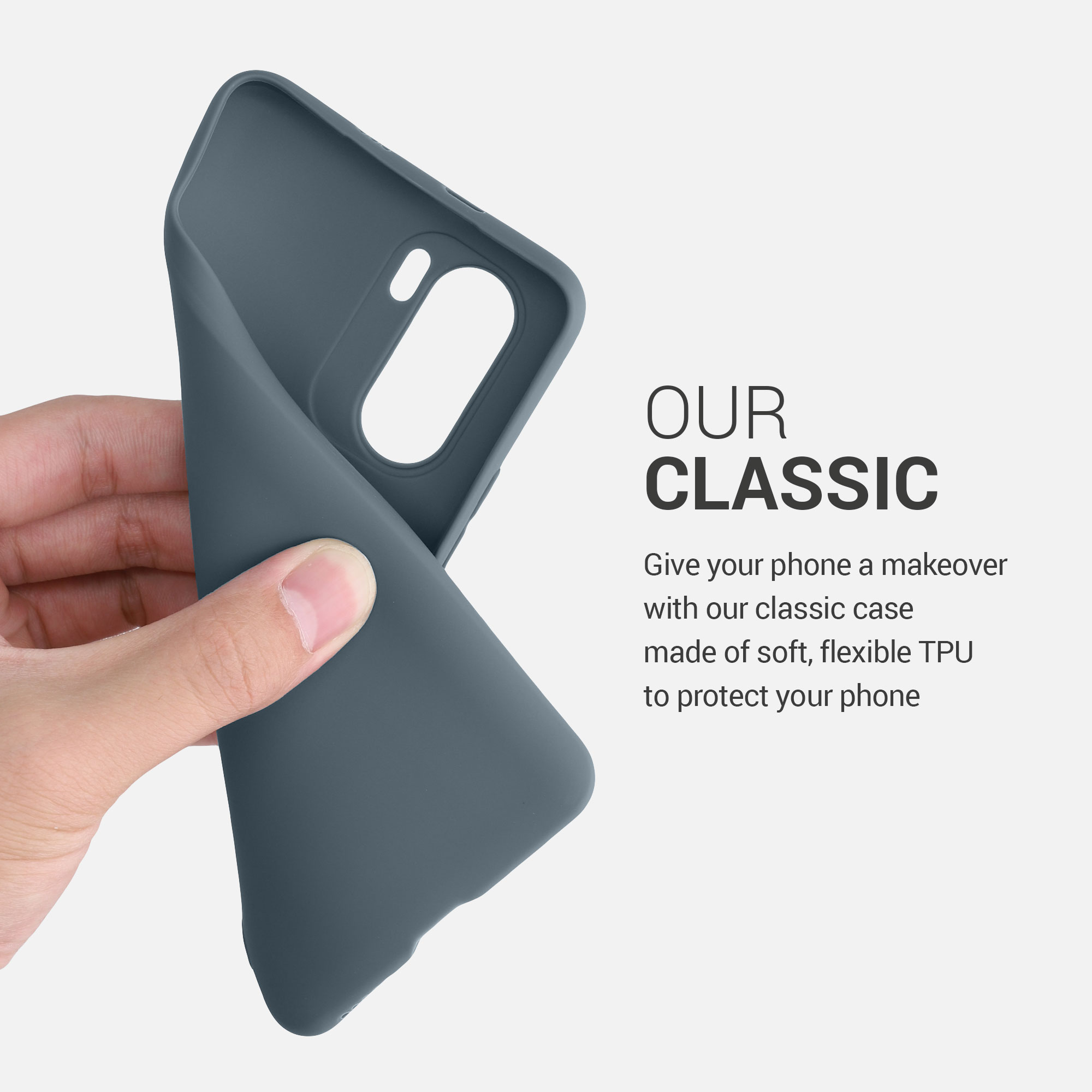 Kryt Xiaomi Poco F3 silikonový TPU tmavá břidlice kwmobile