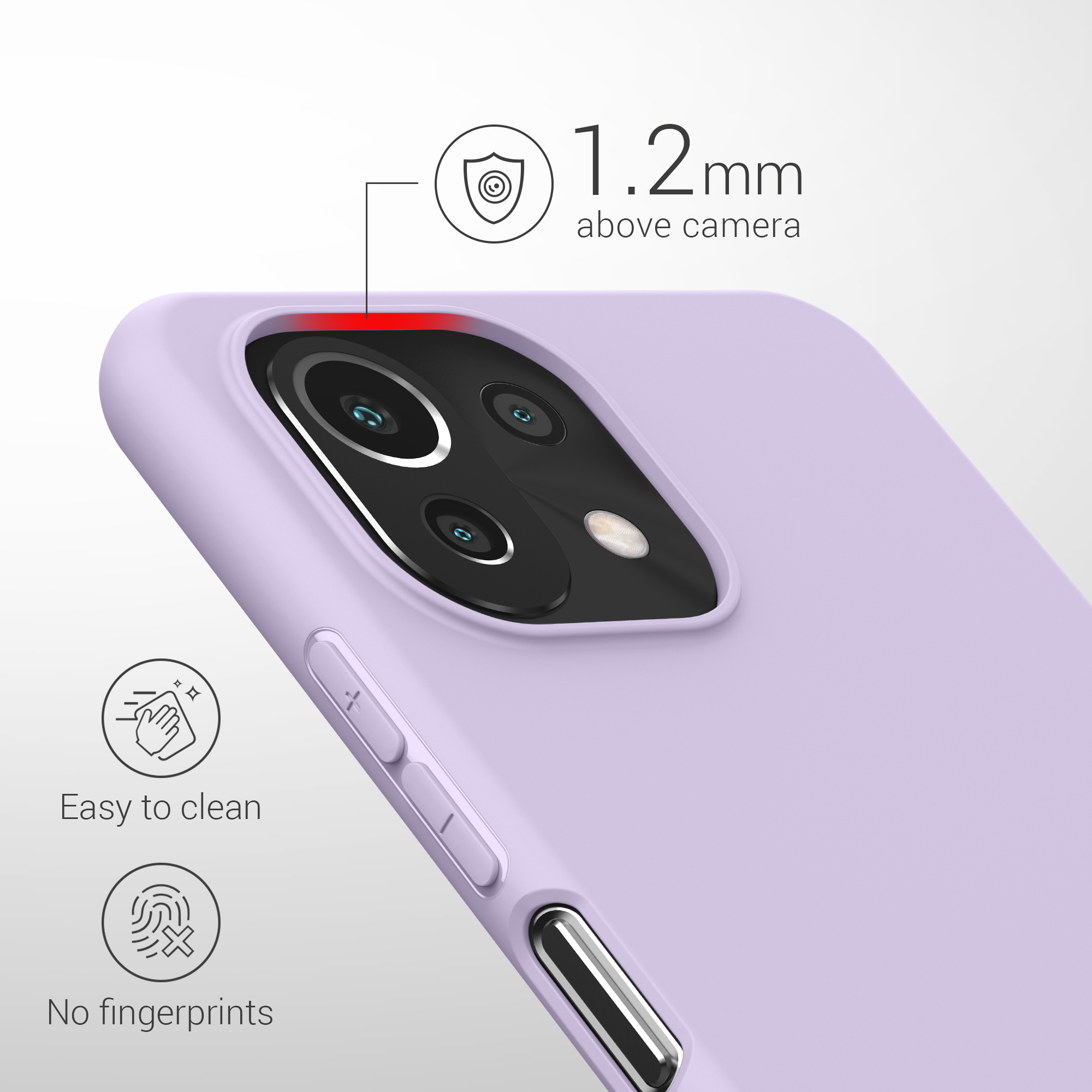 Kryt na mobil Xiaomi 11 Lite NE kwmobile TPU levandulový