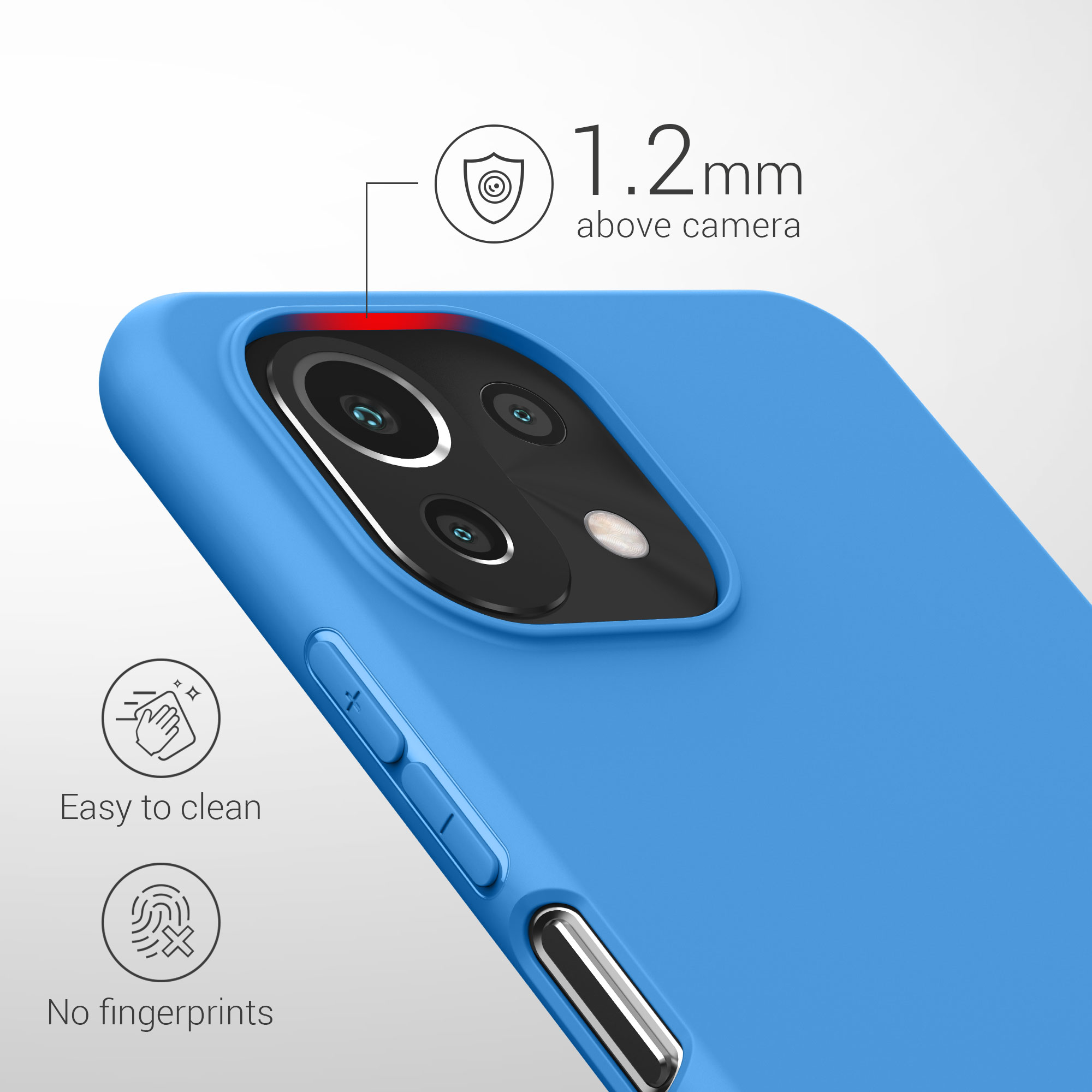 Kryt na mobil Xiaomi 11 Lite NE kwmobile TPU zářivě modrý