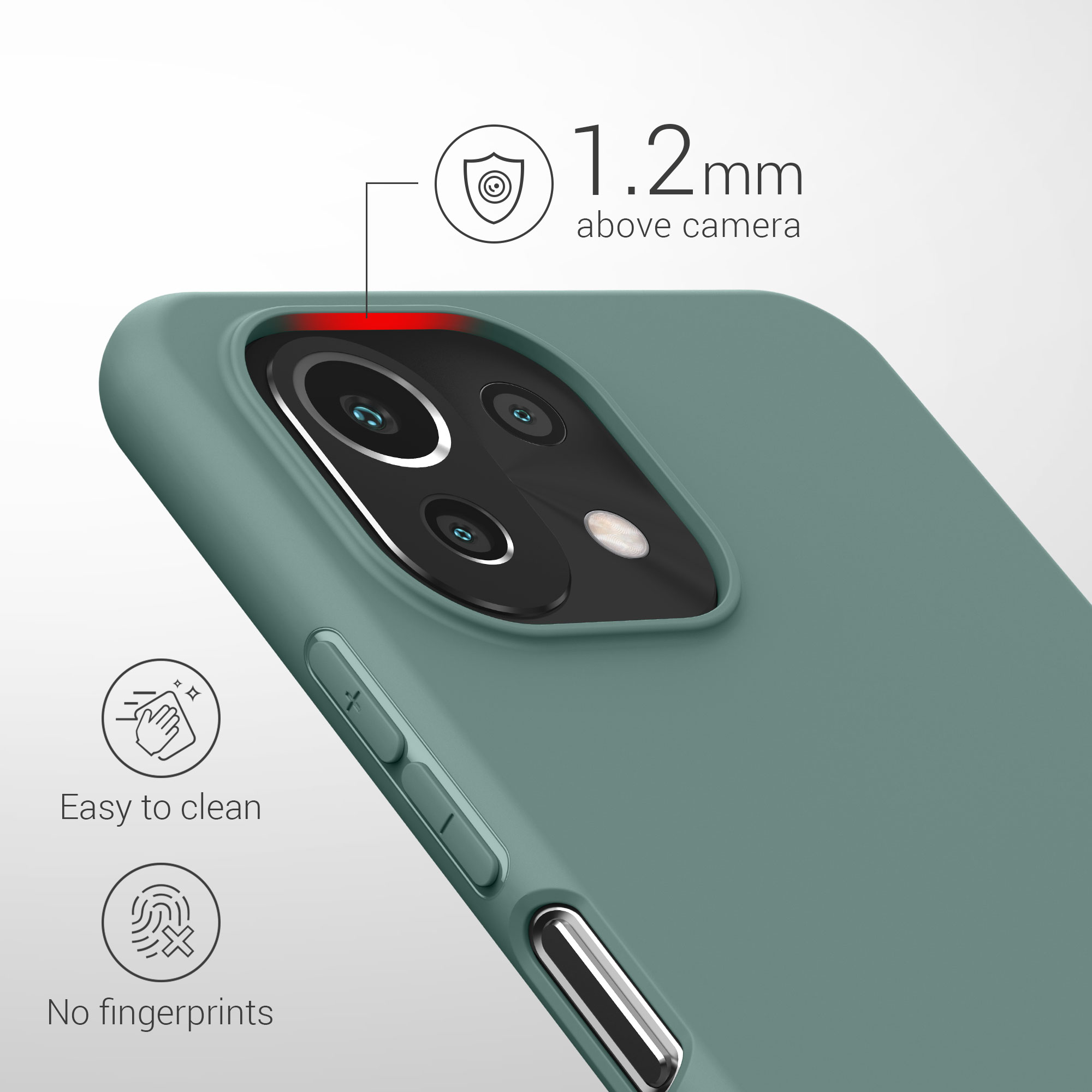 Kryt na mobil Xiaomi 11 Lite NE kwmobile TPU modro-zelený
