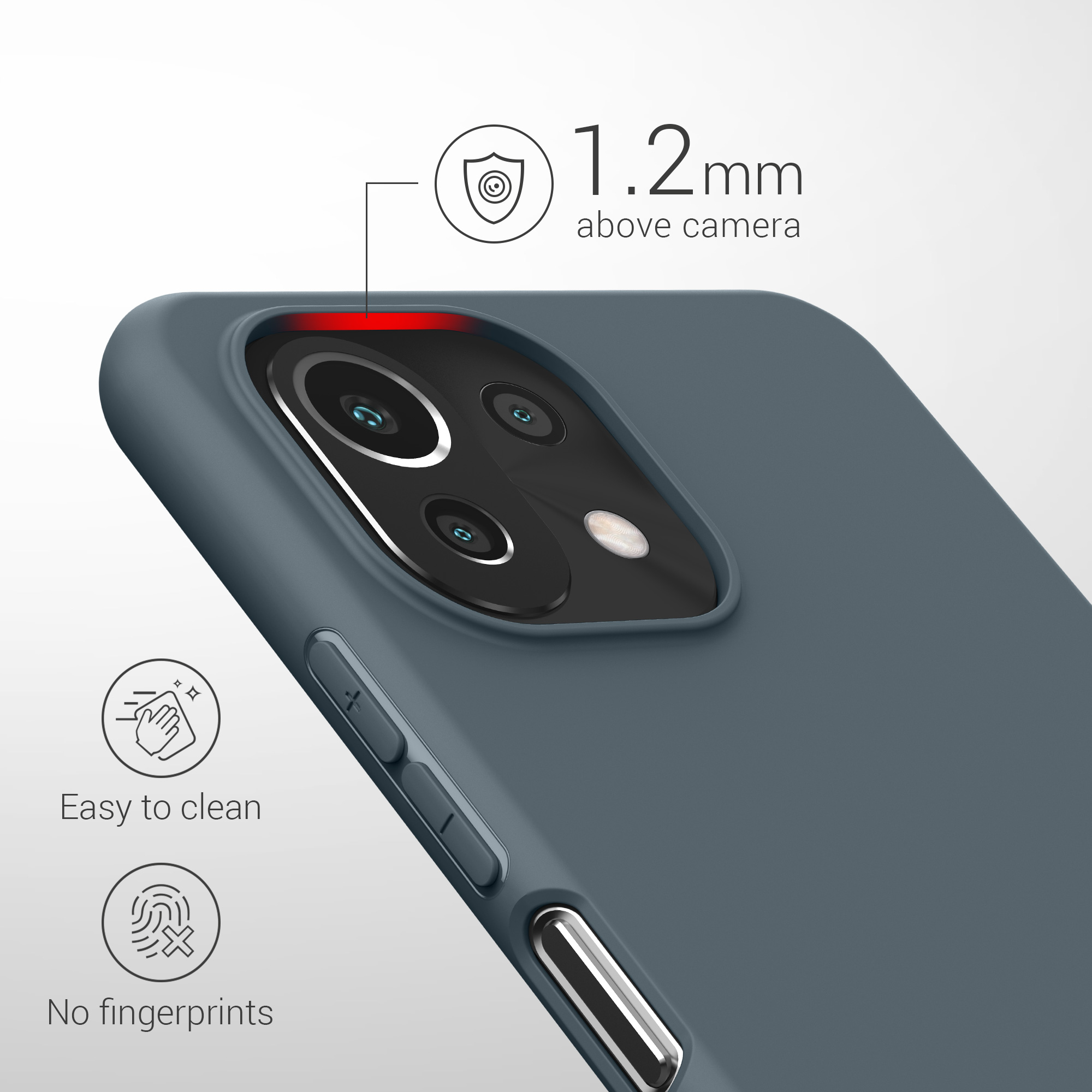 Kryt na mobil Xiaomi 11 Lite NE kwmobile TPU tmavě šedý