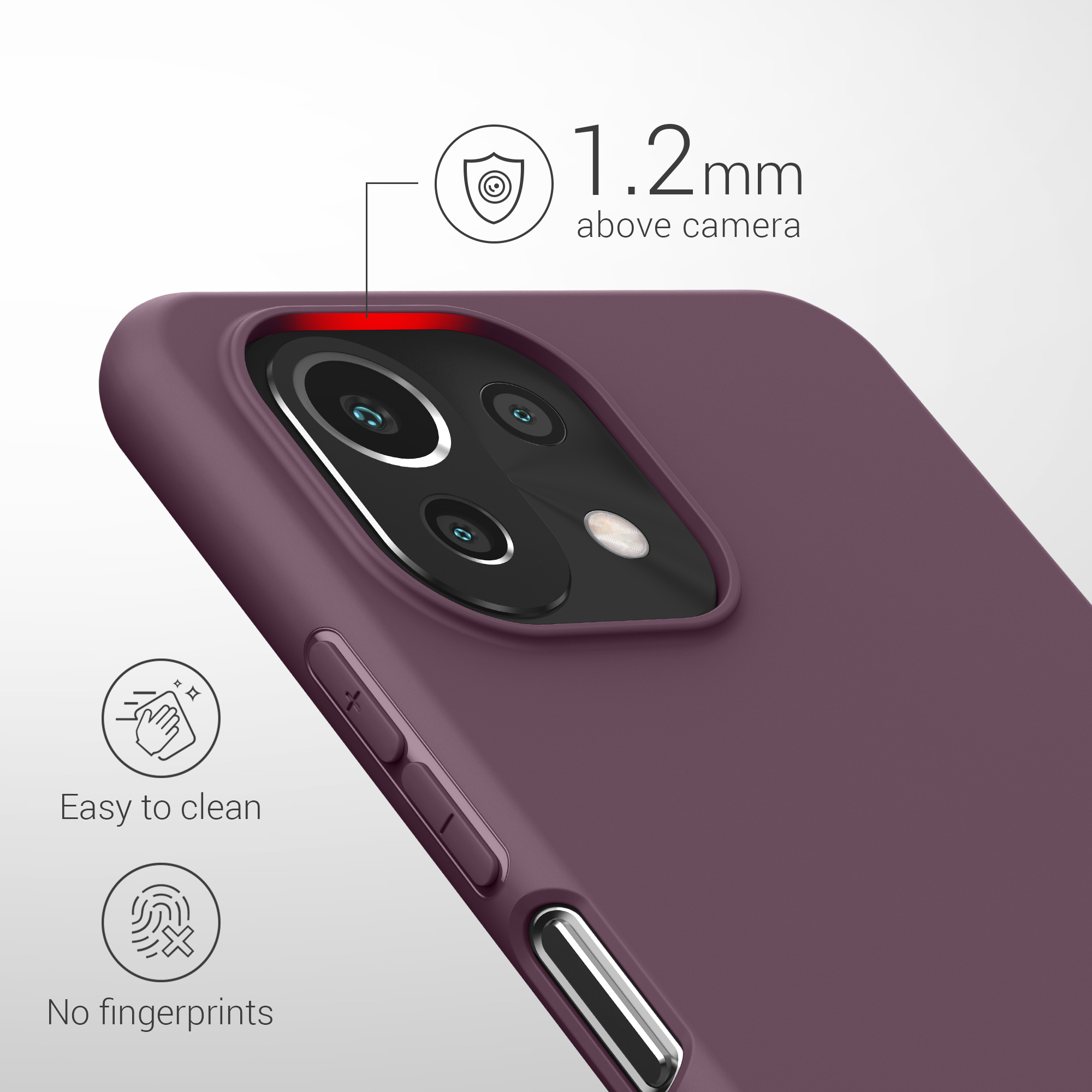 Kryt na mobil Xiaomi 11 Lite NE kwmobile TPU světle fialový