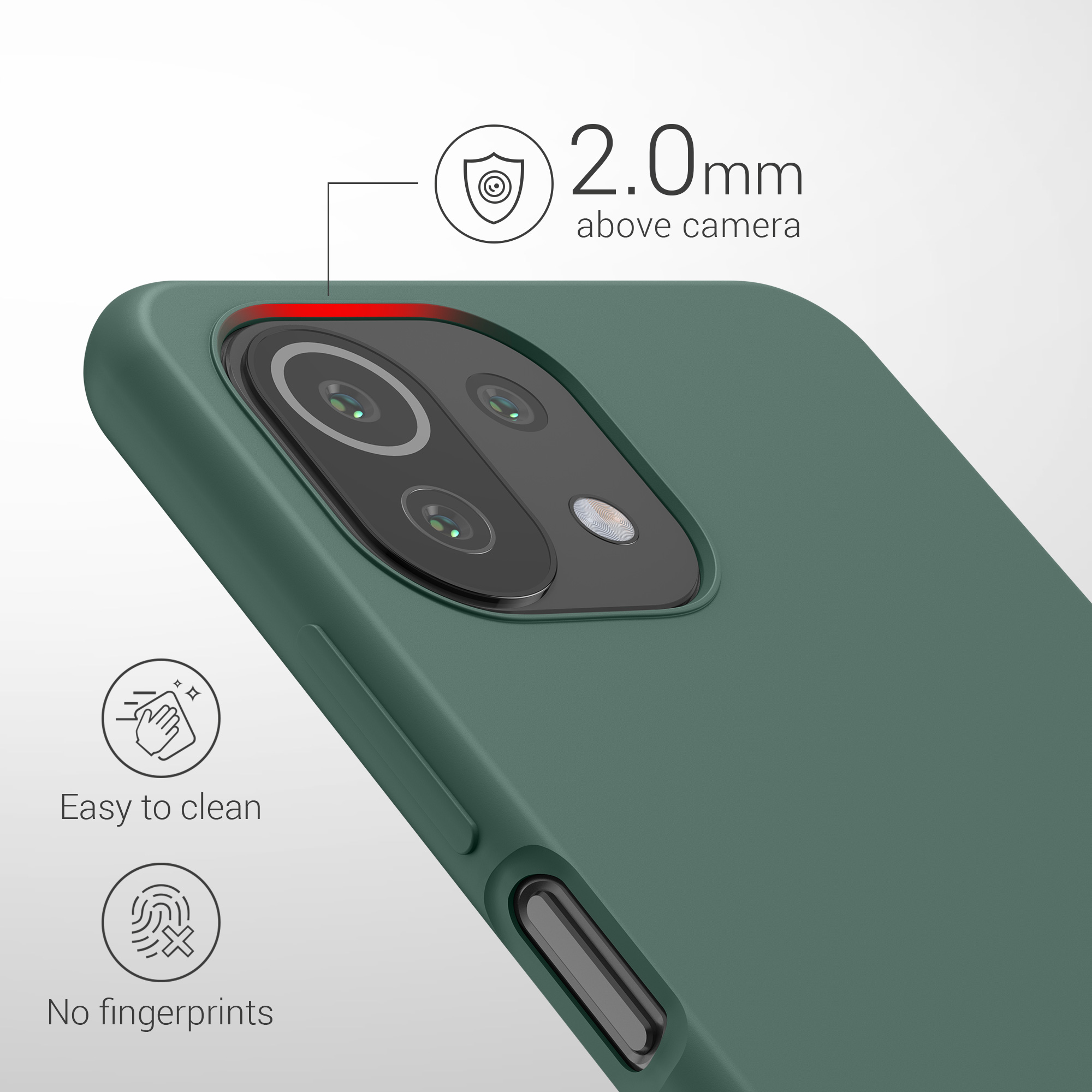Kryt na mobil Xiaomi 11 Lite NE kwmobile TPU modro-zelený
