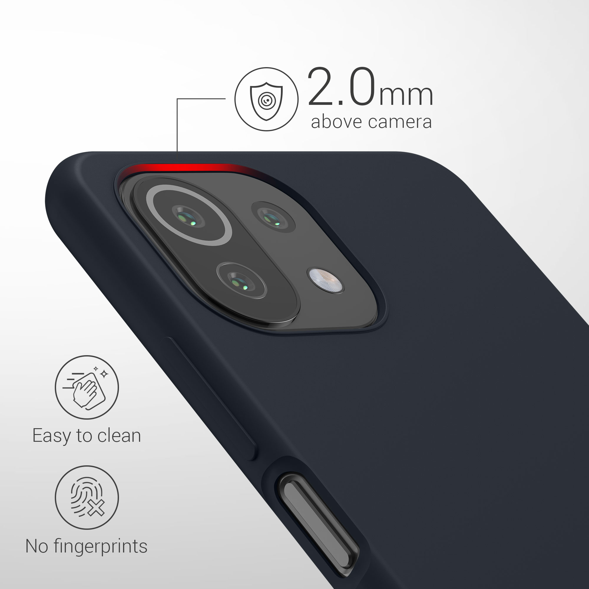 Kryt na mobil Xiaomi 11 Lite NE kwmobile TPU borůvková