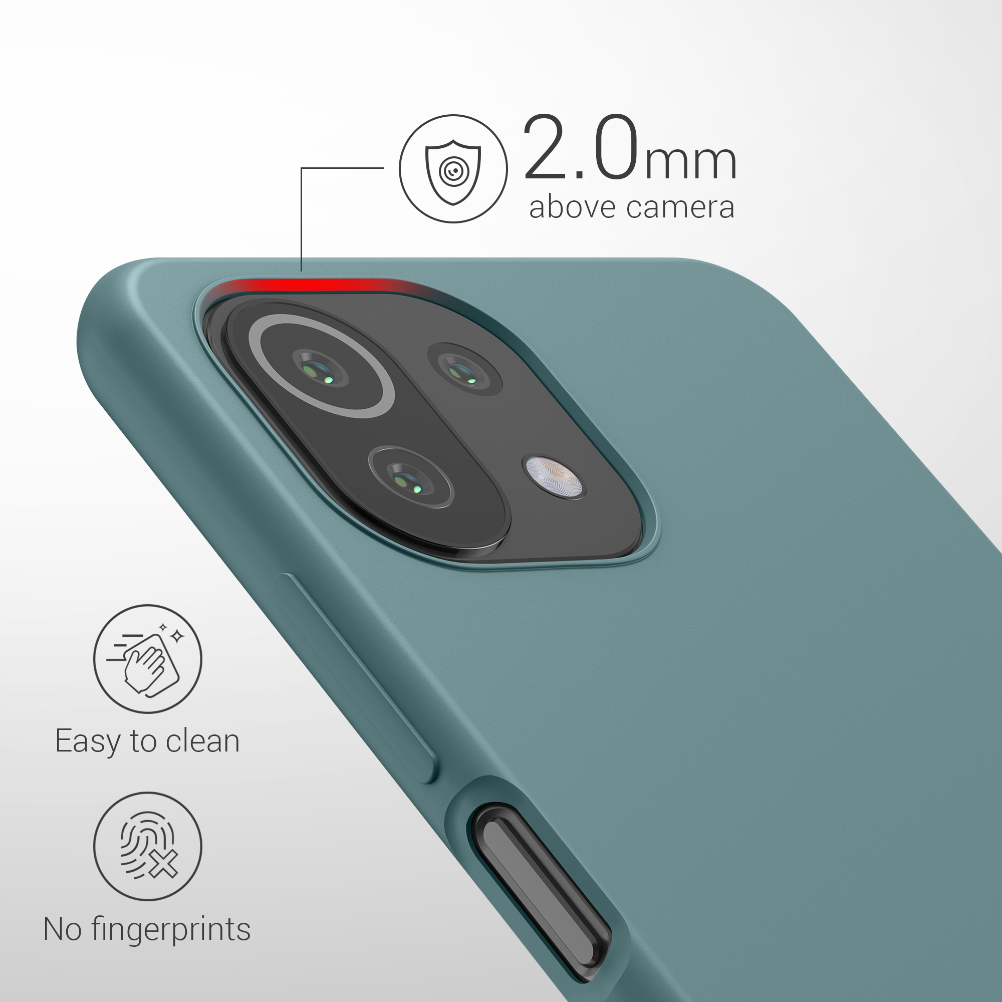 Kryt na mobil Xiaomi 11 Lite NE kwmobile TPU arktická noc
