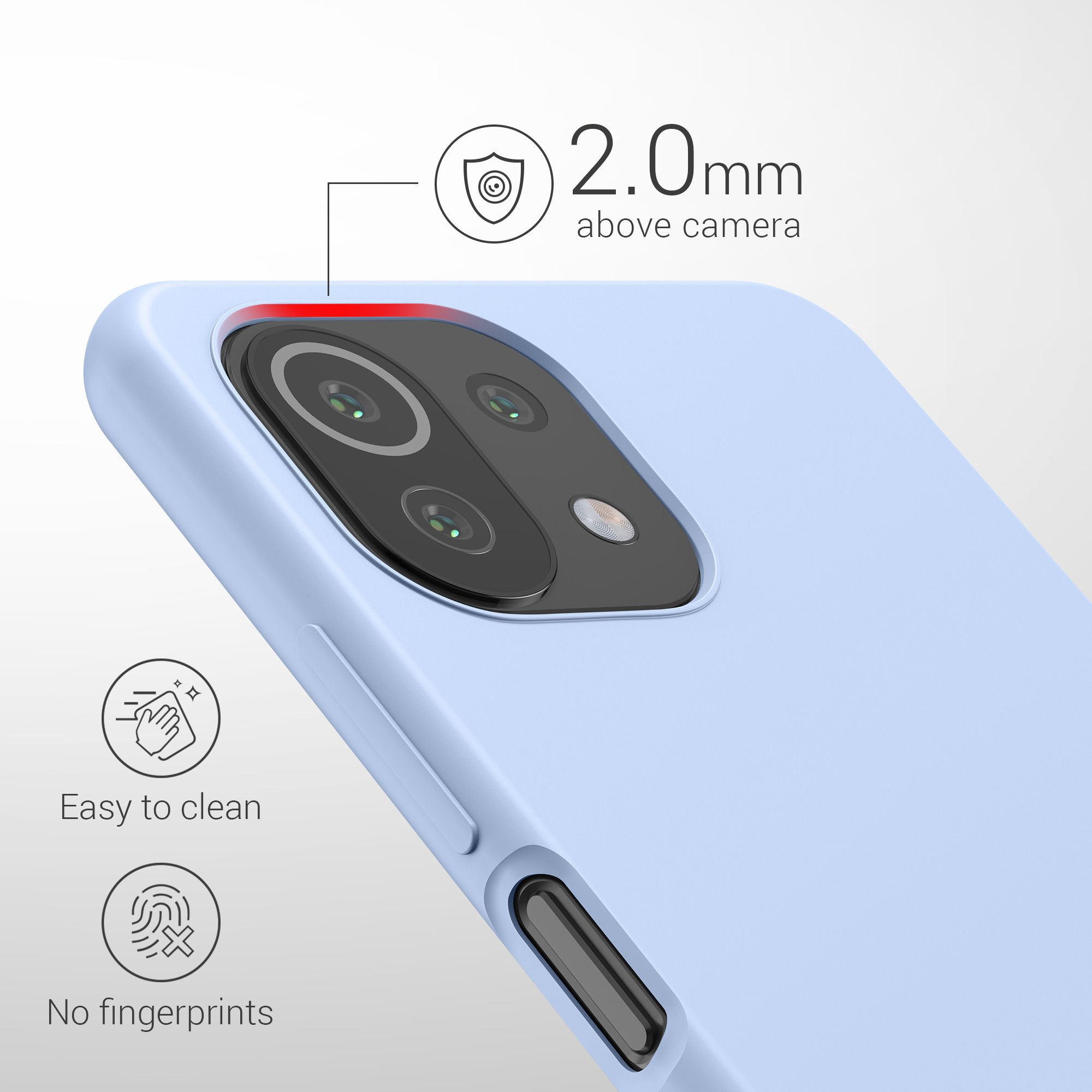 Kryt na mobil Xiaomi 11 Lite NE kwmobile TPU světle matně modrý