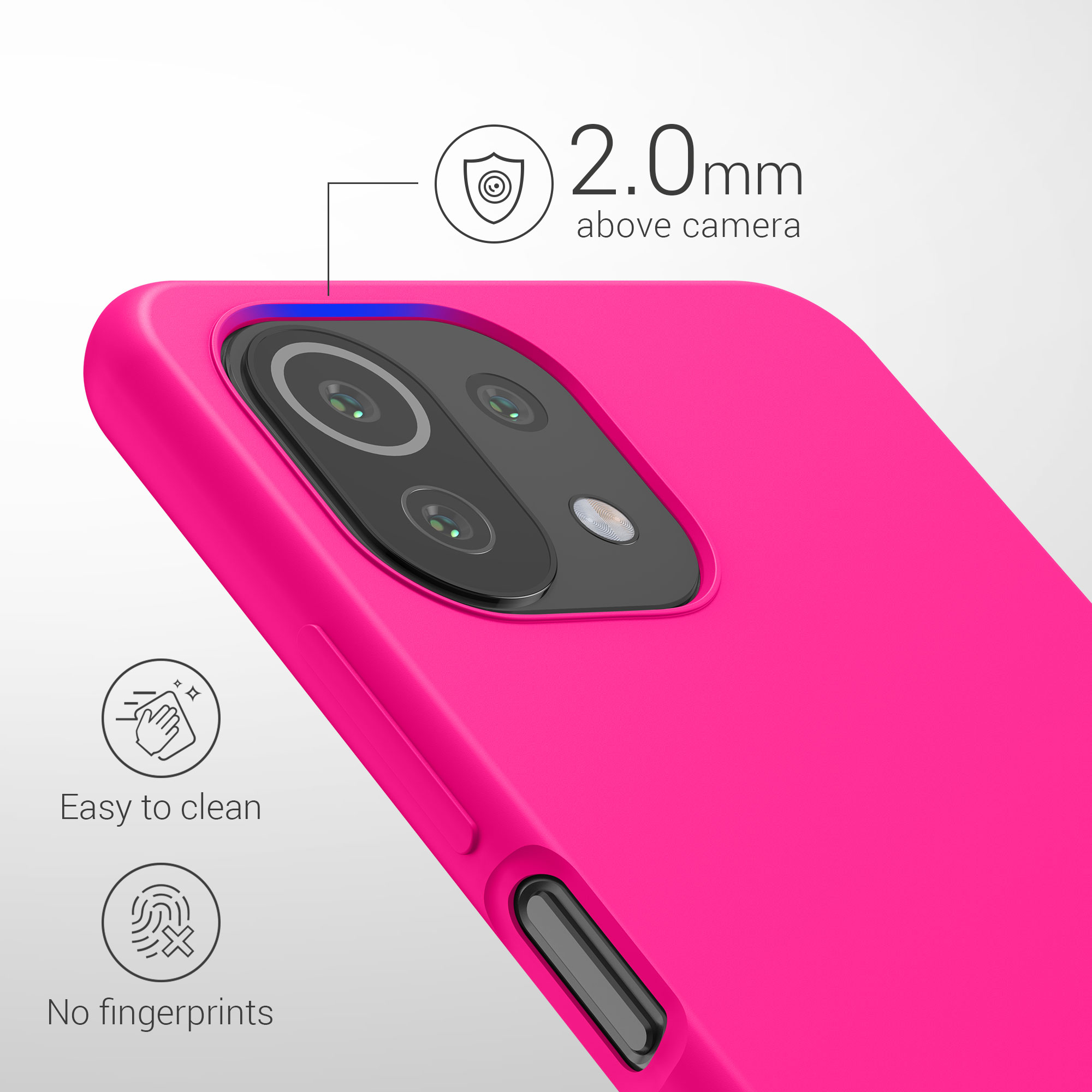 Kryt na mobil Xiaomi 11 Lite NE kwmobile TPU neonově růžový