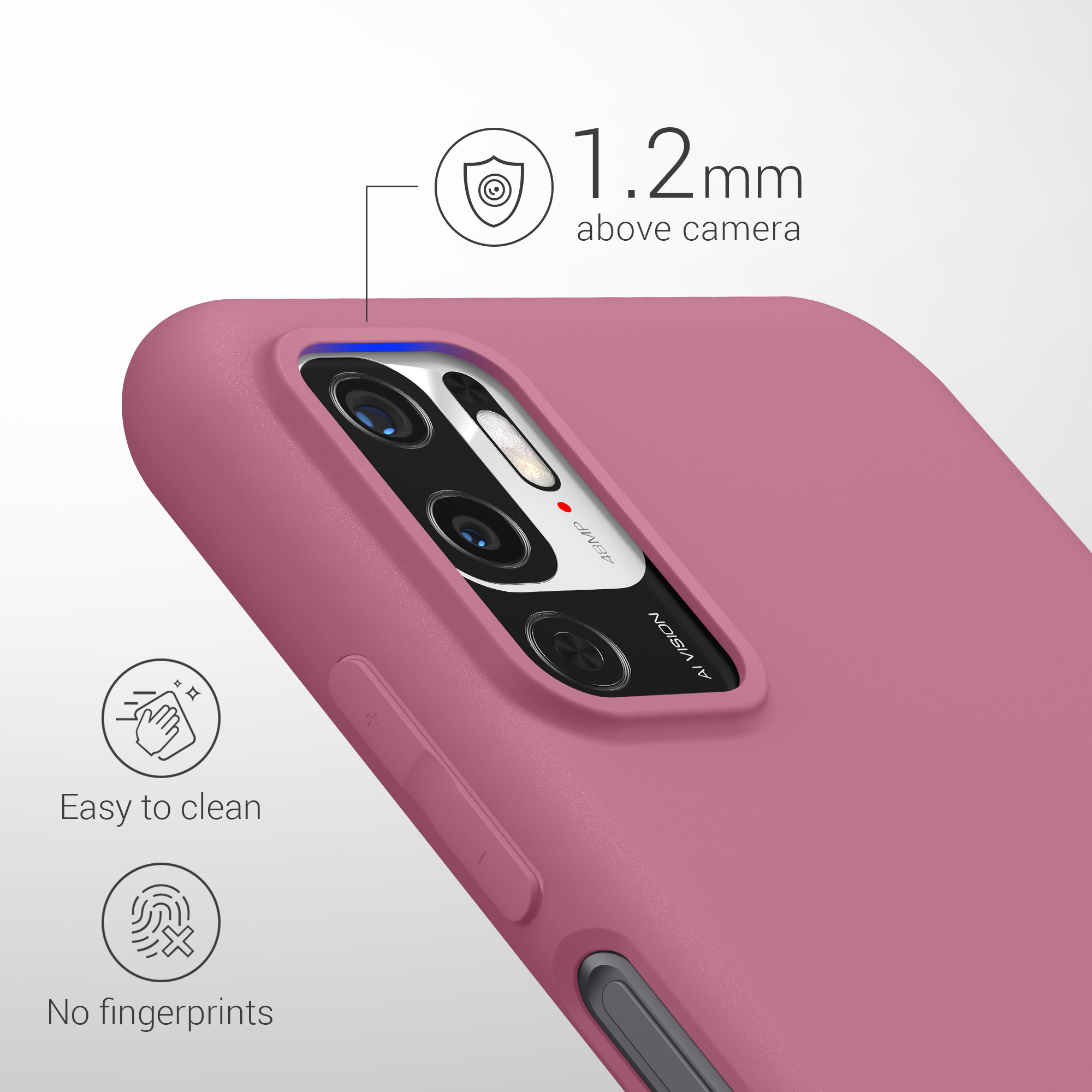 Kryt Xiaomi Redmi Note 10 5G silikonový TPU červená kwmobile
