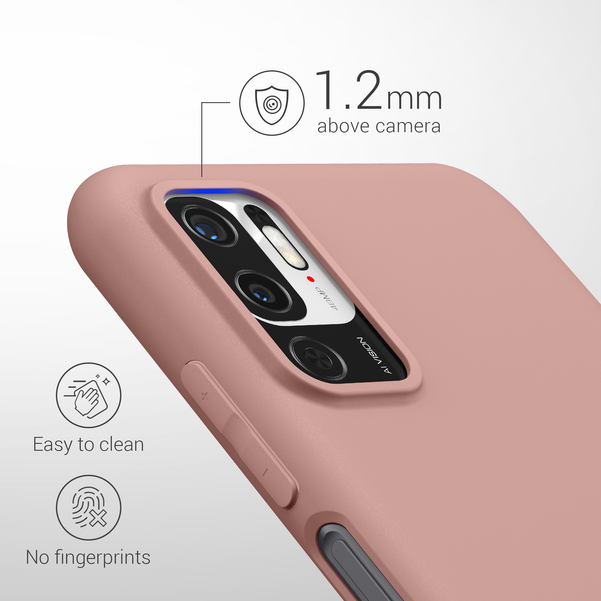 Kryt Xiaomi Redmi Note 10 5G silikonový TPU červená kwmobile