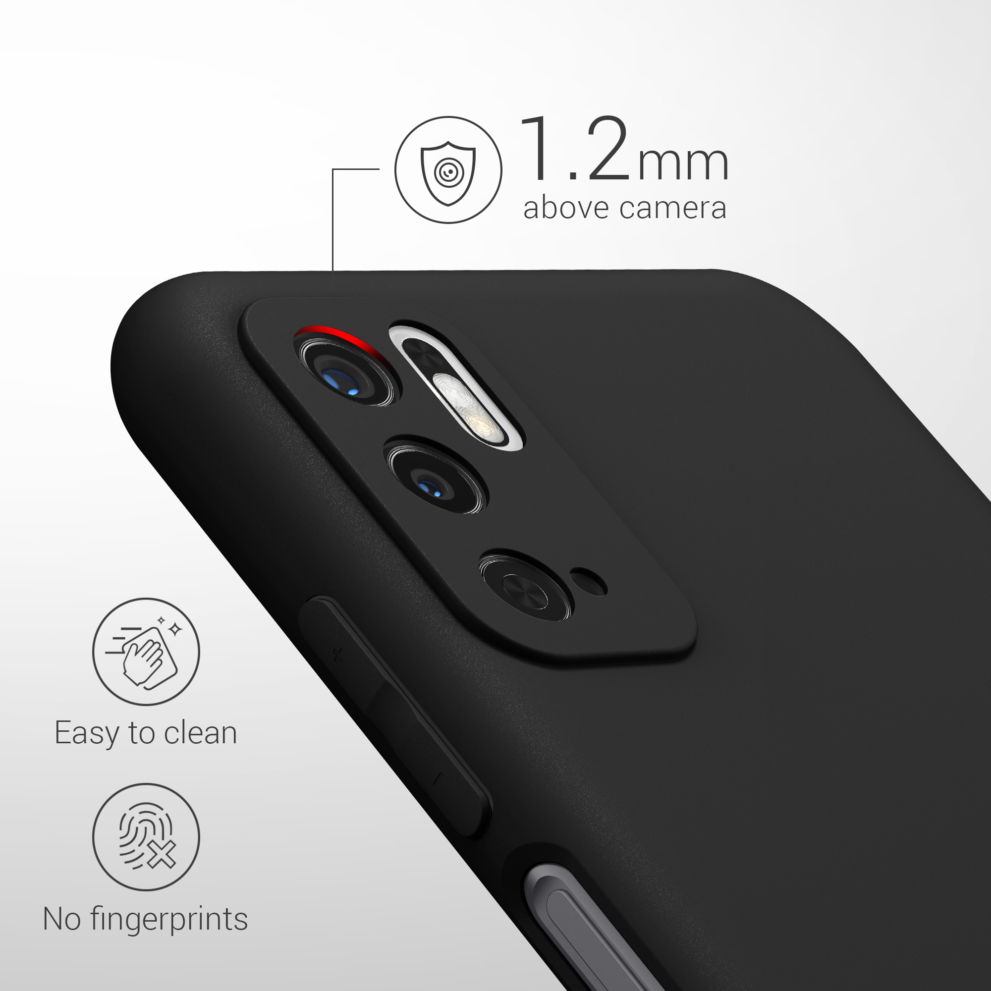 Kryt Xiaomi Redmi Note 10 5G silikonový TPU černá matná kwmobile