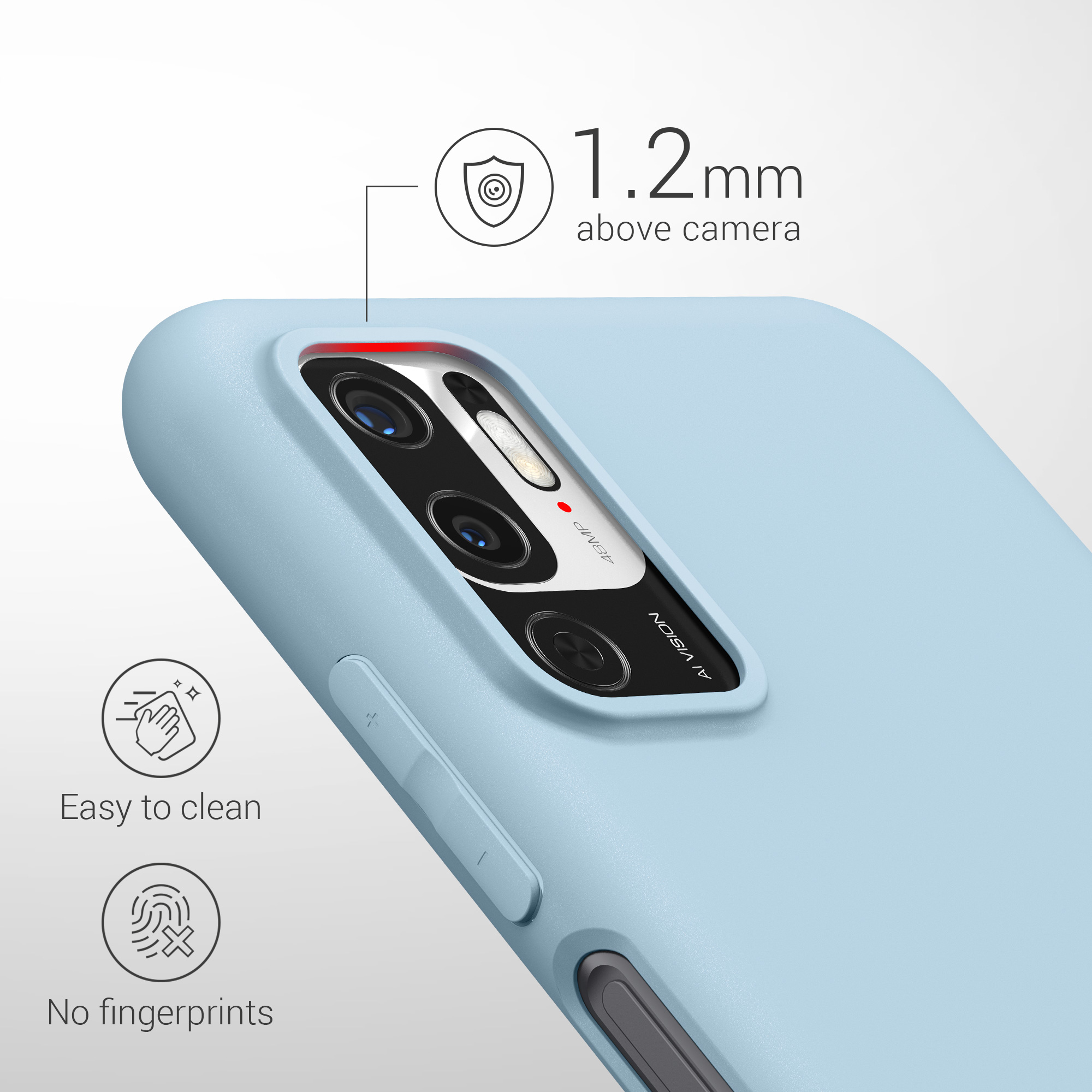 Kryt Xiaomi Redmi Note 10 5G silikonový TPU modrá kwmobile
