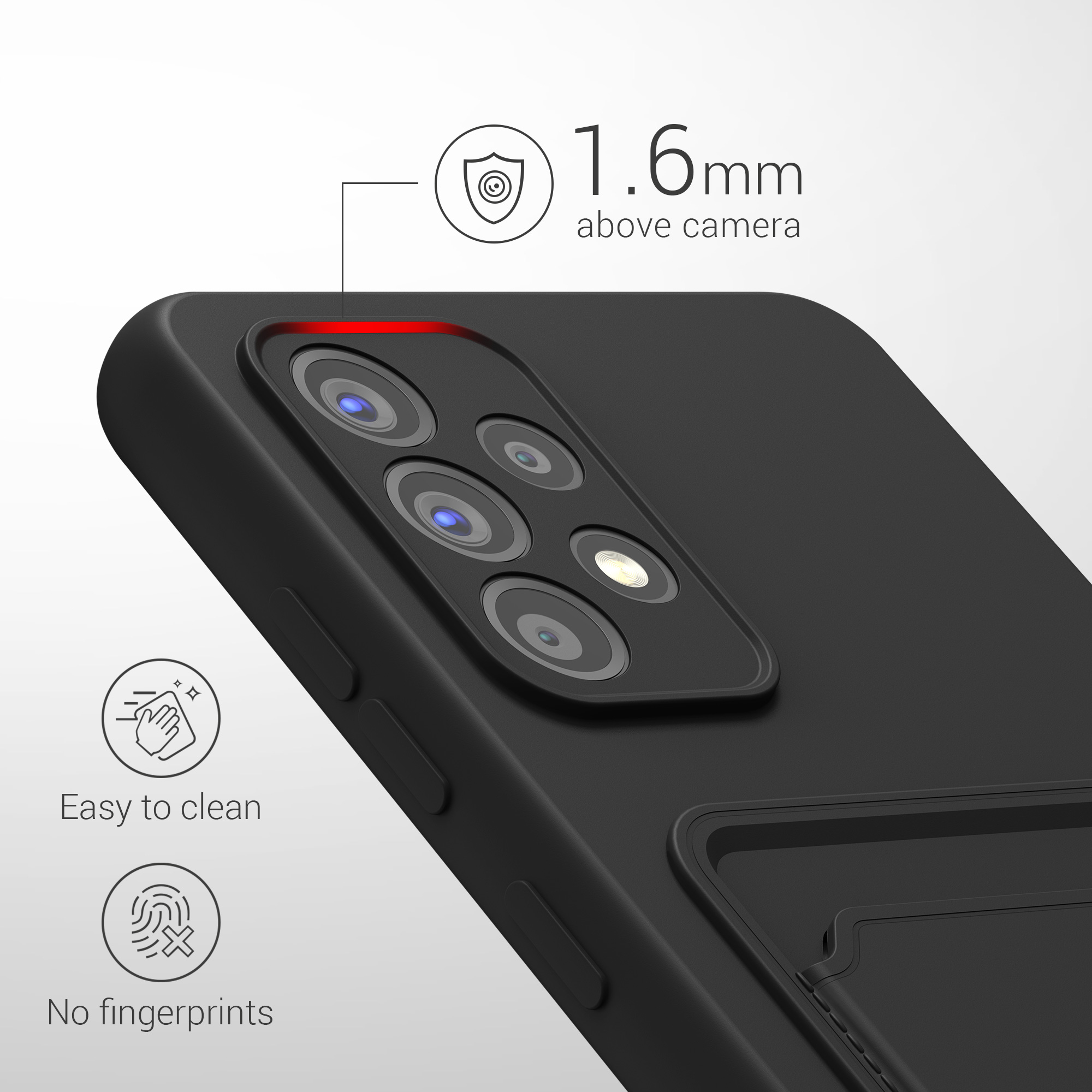 Pouzdro pro Samsung Galaxy A52 / A52 5G / A52s 5G s přihrádkou na kartu kwmobile kapsa na kartu TPU - černá