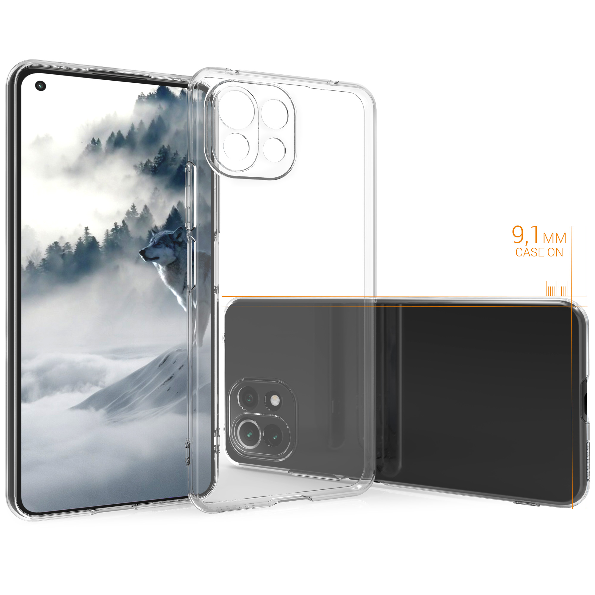 Čirý kryt na mobil Xiaomi 11 Lite NE kwmobile TPU