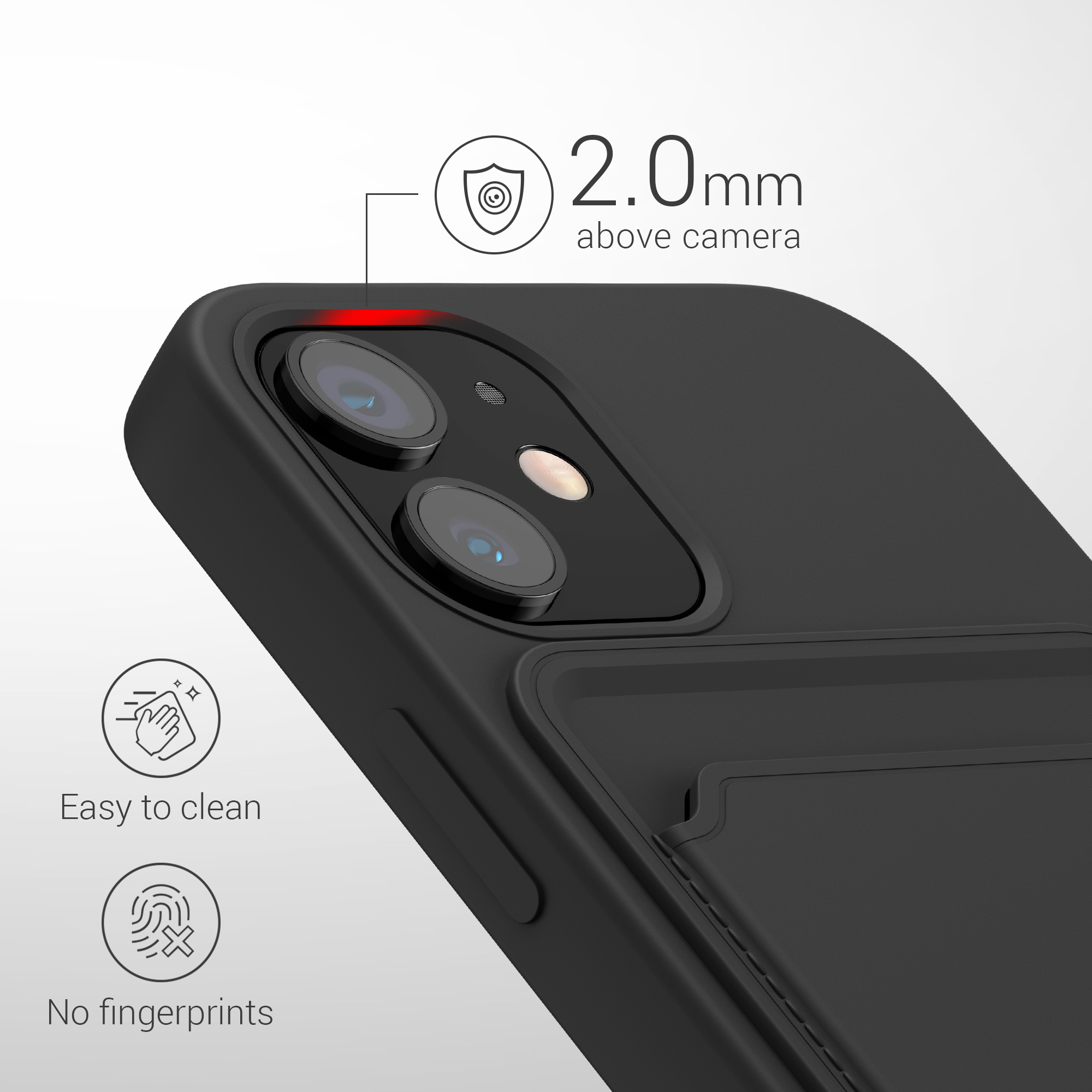 Kryt s přihrádkou kwmobile pro iPhone 12 mini - černá