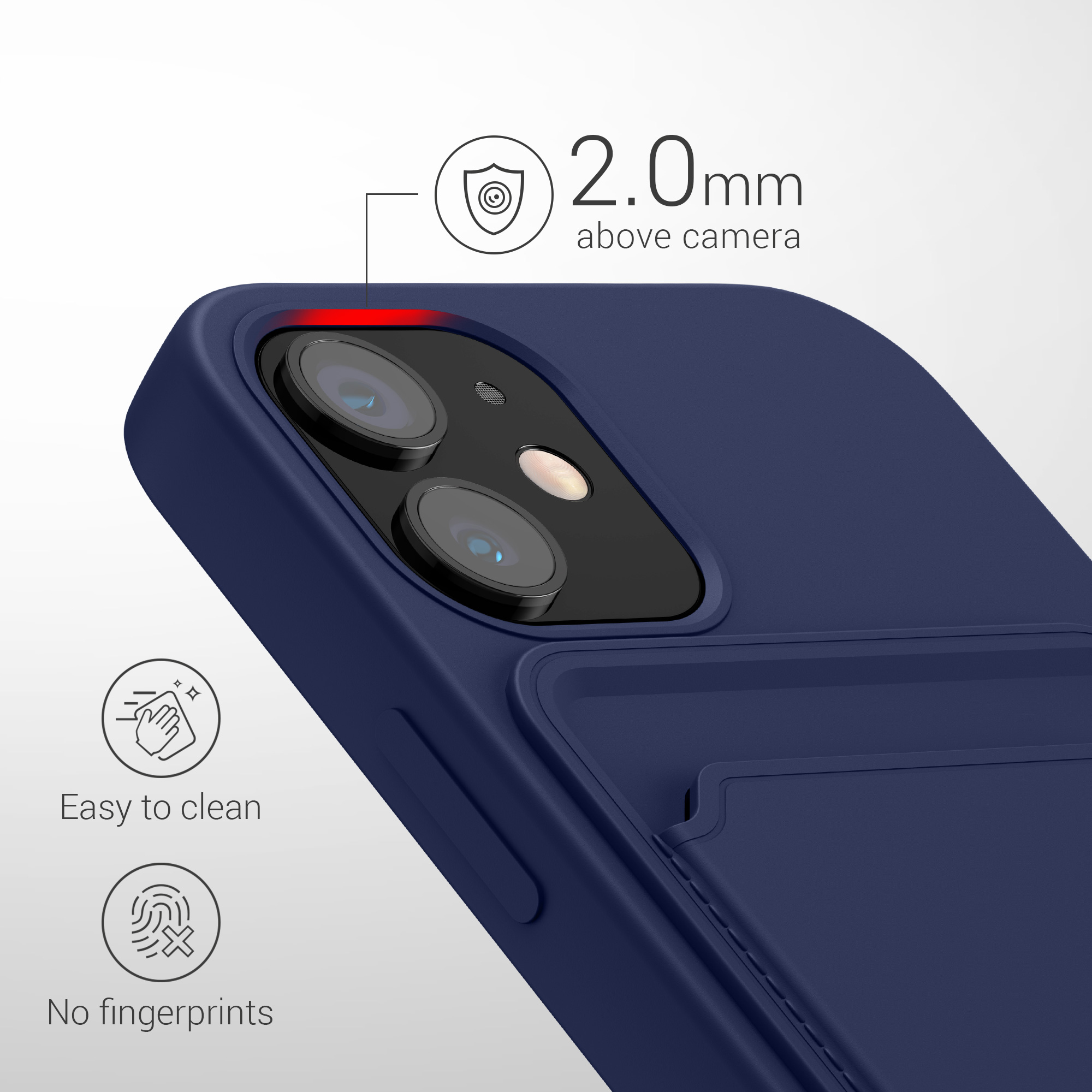 Kryt s přihrádkou kwmobile pro iPhone 12 mini - dark Blue