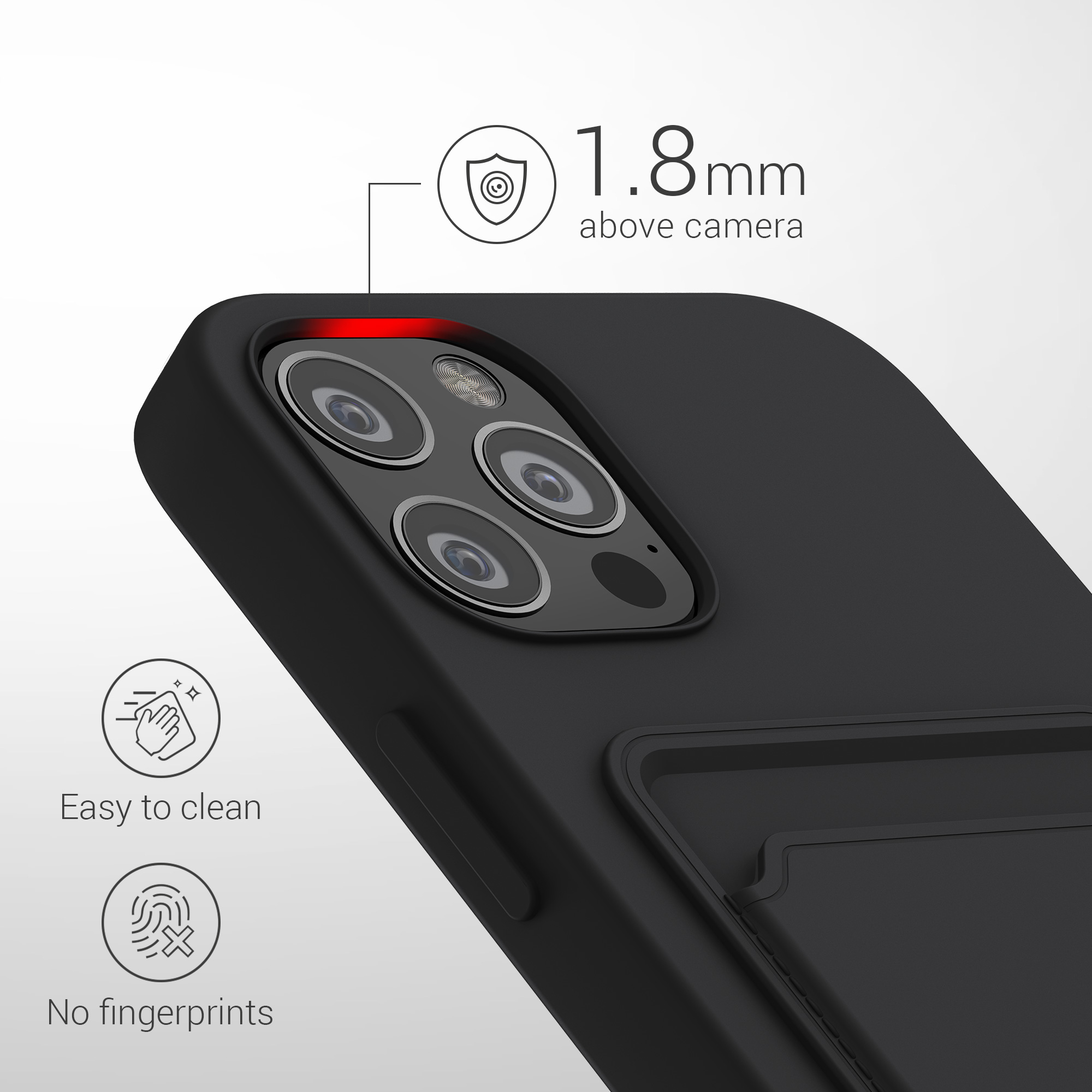 Kryt s přihrádkou kwmobile pro iPhone 12 / iPhone 12 Pro - černá
