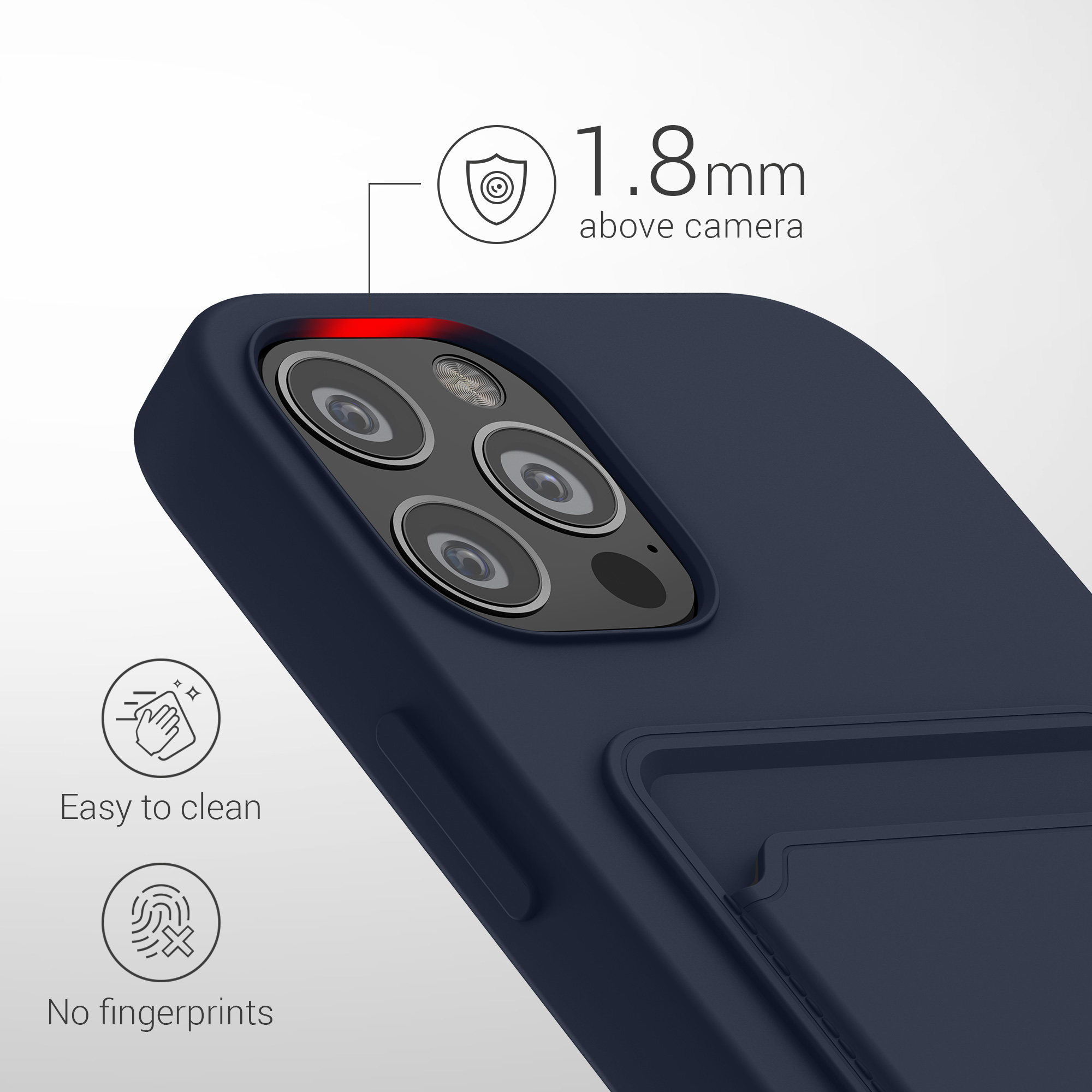 Kryt na mobil kwmobile iPhone 12 / iPhone 12 Pro - karta, tmavě modrá