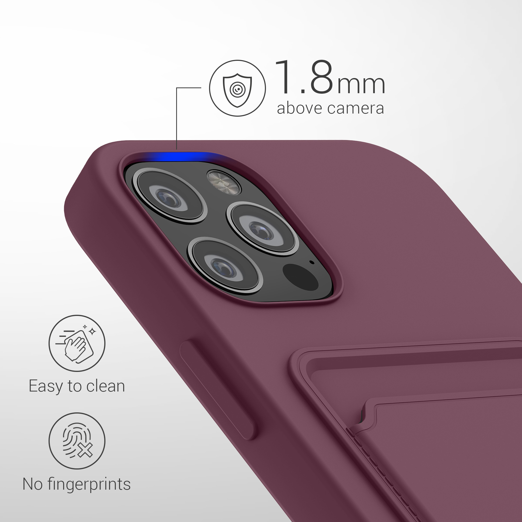 Kryt s přihrádkou kwmobile pro iPhone 12 / iPhone 12 Pro - tawny červená