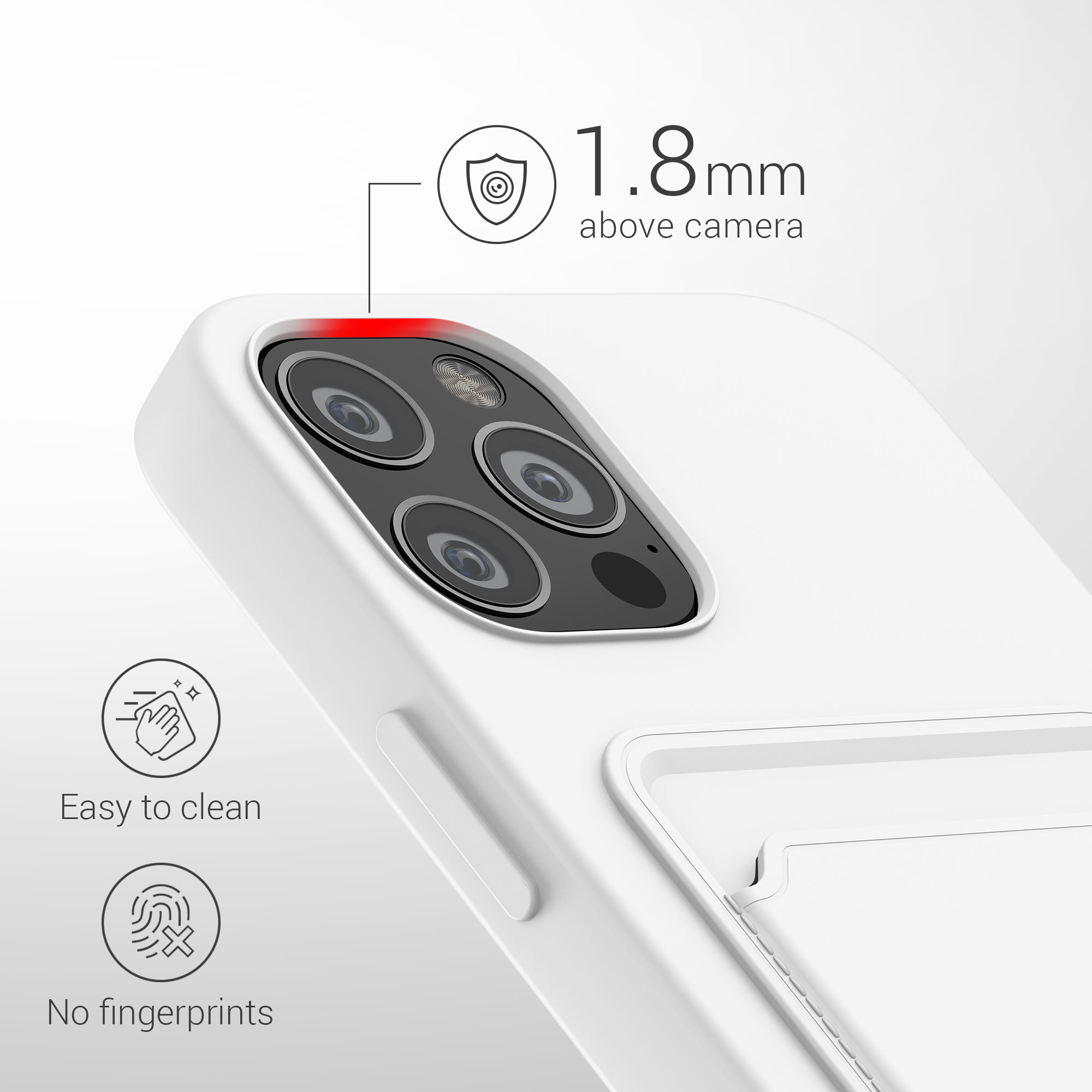Kryt s přihrádkou kwmobile pro iPhone 12 / iPhone 12 Pro - bílá matná