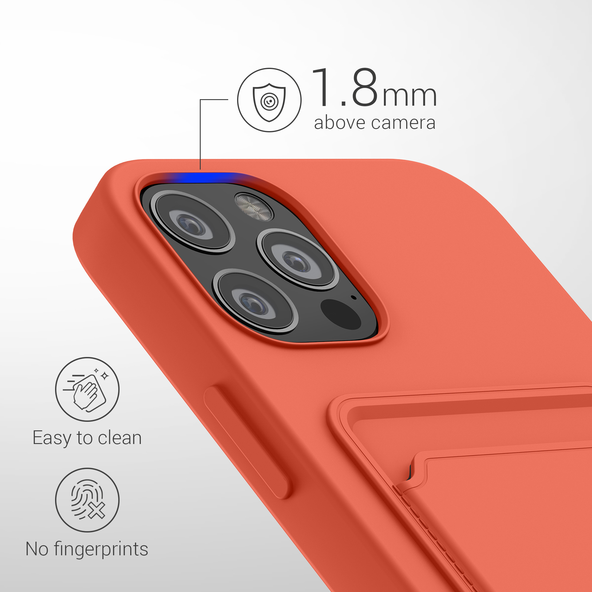 Kryt s přihrádkou kwmobile pro iPhone 12 / iPhone 12 Pro - korálová