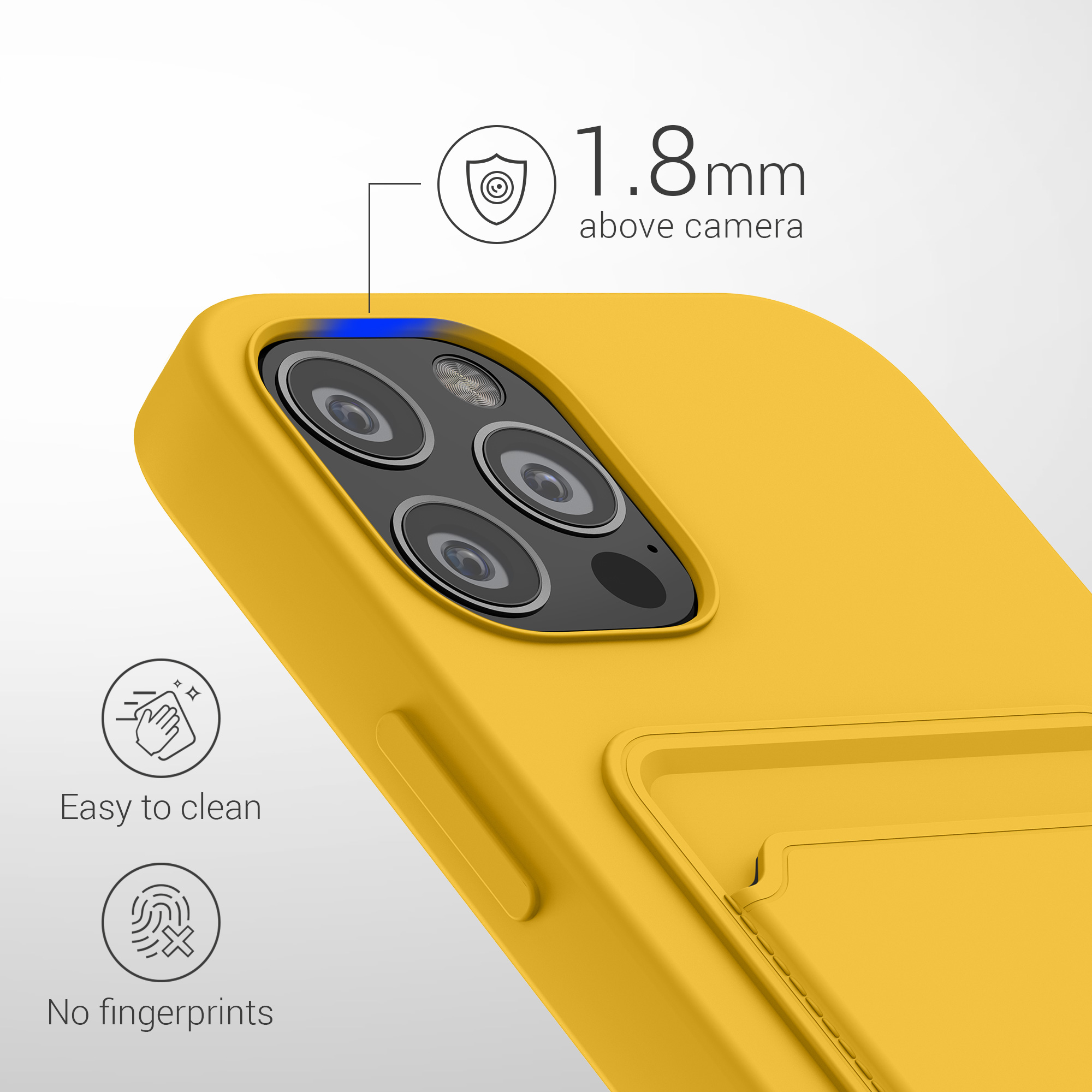 Kryt s přihrádkou kwmobile pro iPhone 12 / iPhone 12 Pro - zářivě žlutá