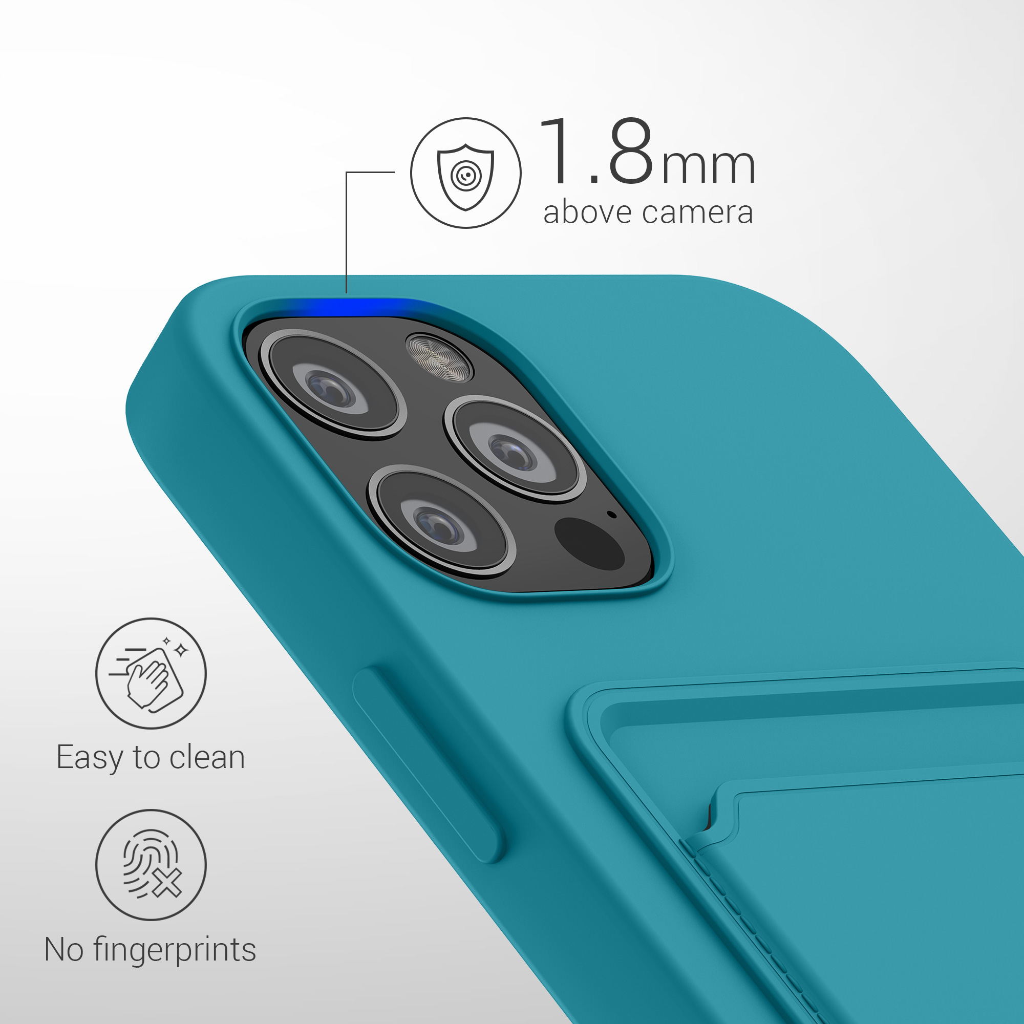 Kryt na mobil kwmobile iPhone 12 / iPhone 12 Pro - karta, matná světle modrá
