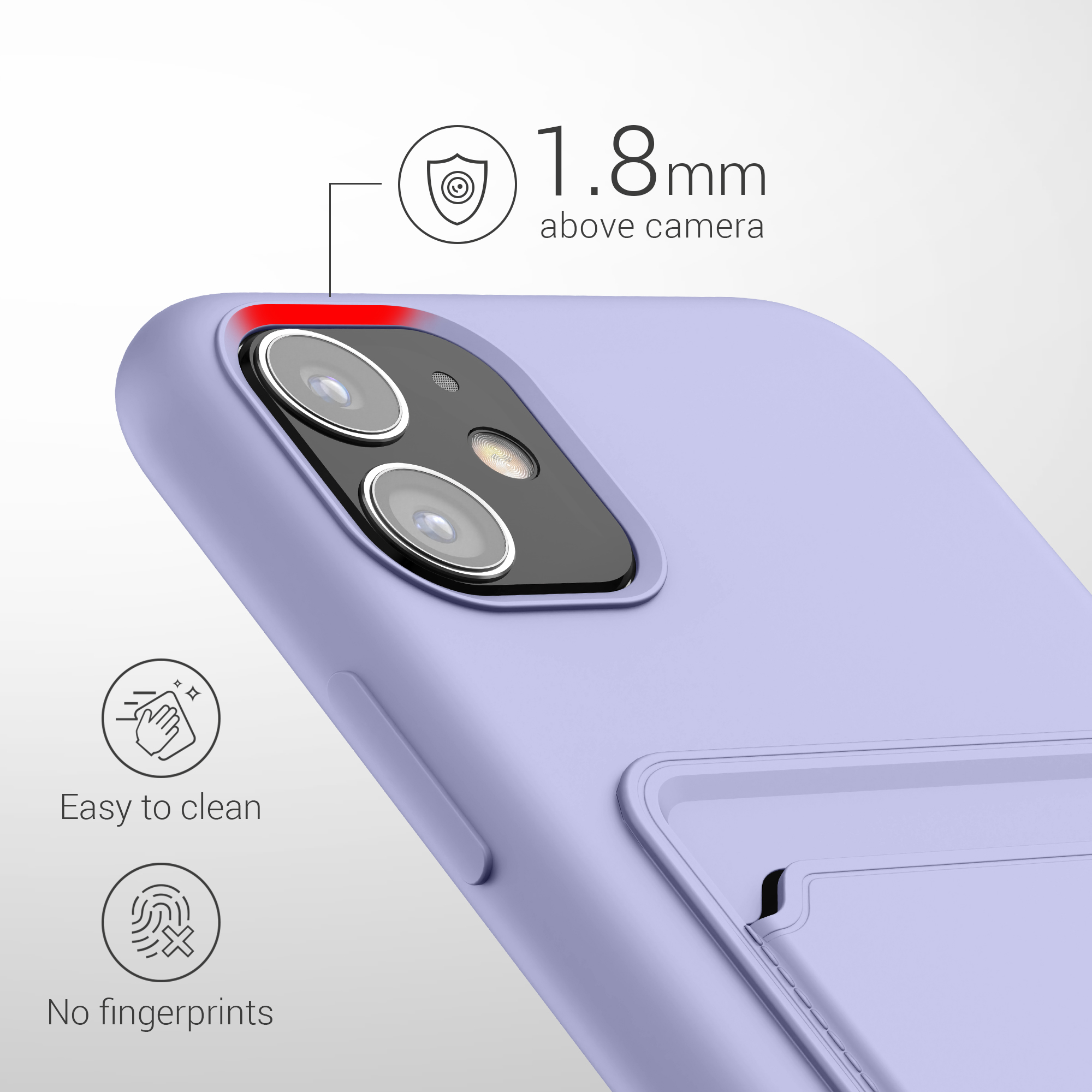 Kryt na mobil kwmobile iPhone 11 - karta, levandulová