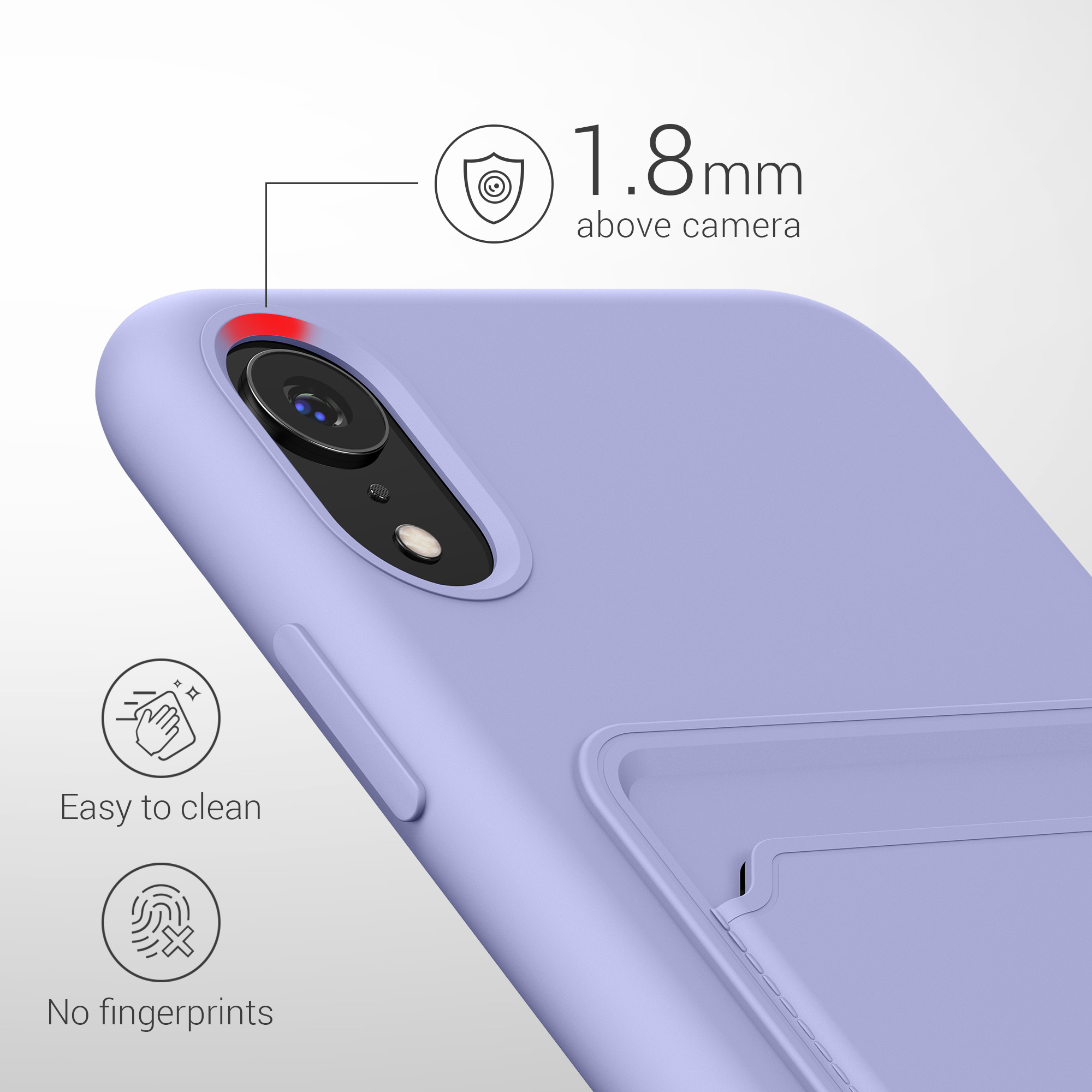 Pouzdro pro Apple iPhone XR s přihrádkou na kartu kwmobile kapsa na kartu TPU - levandulová