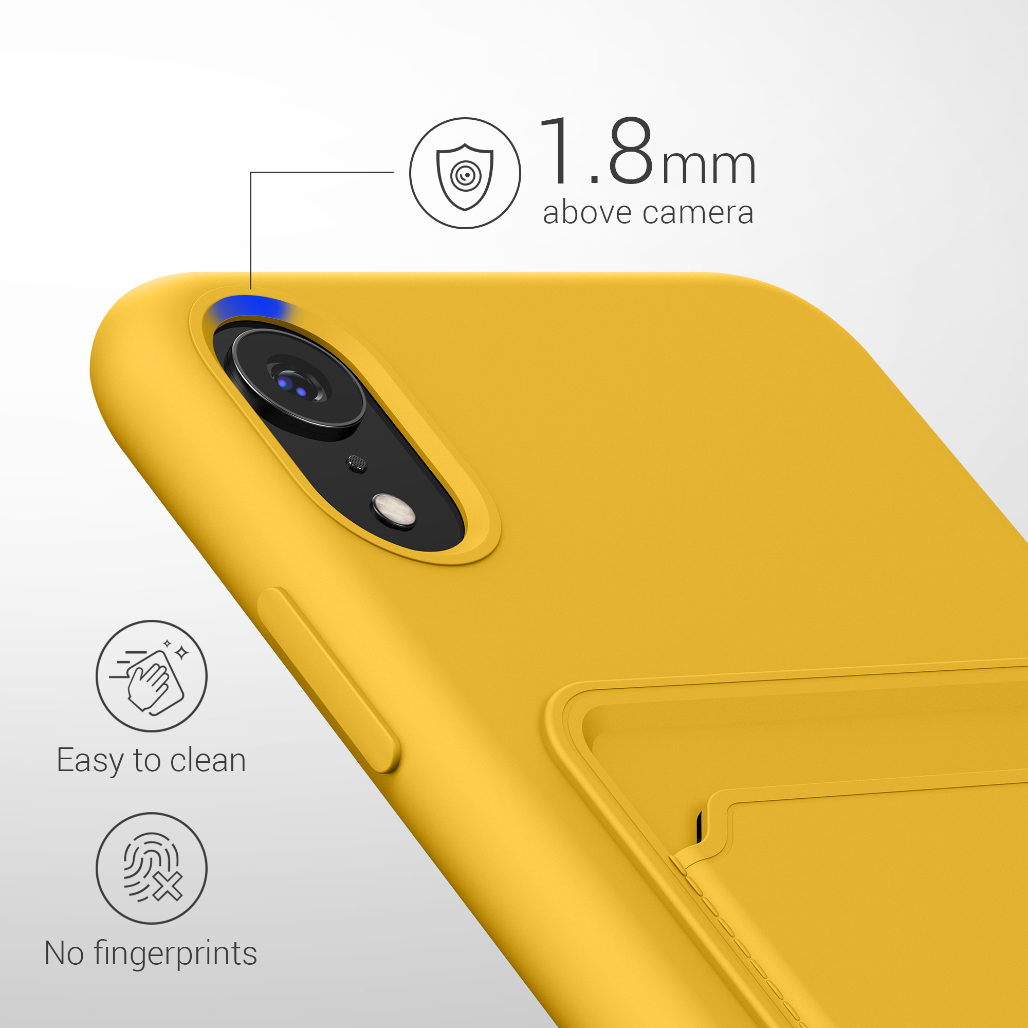 Kryt na mobil s držákem karty kwmobile pro Apple iPhone XR - zářivě žlutá