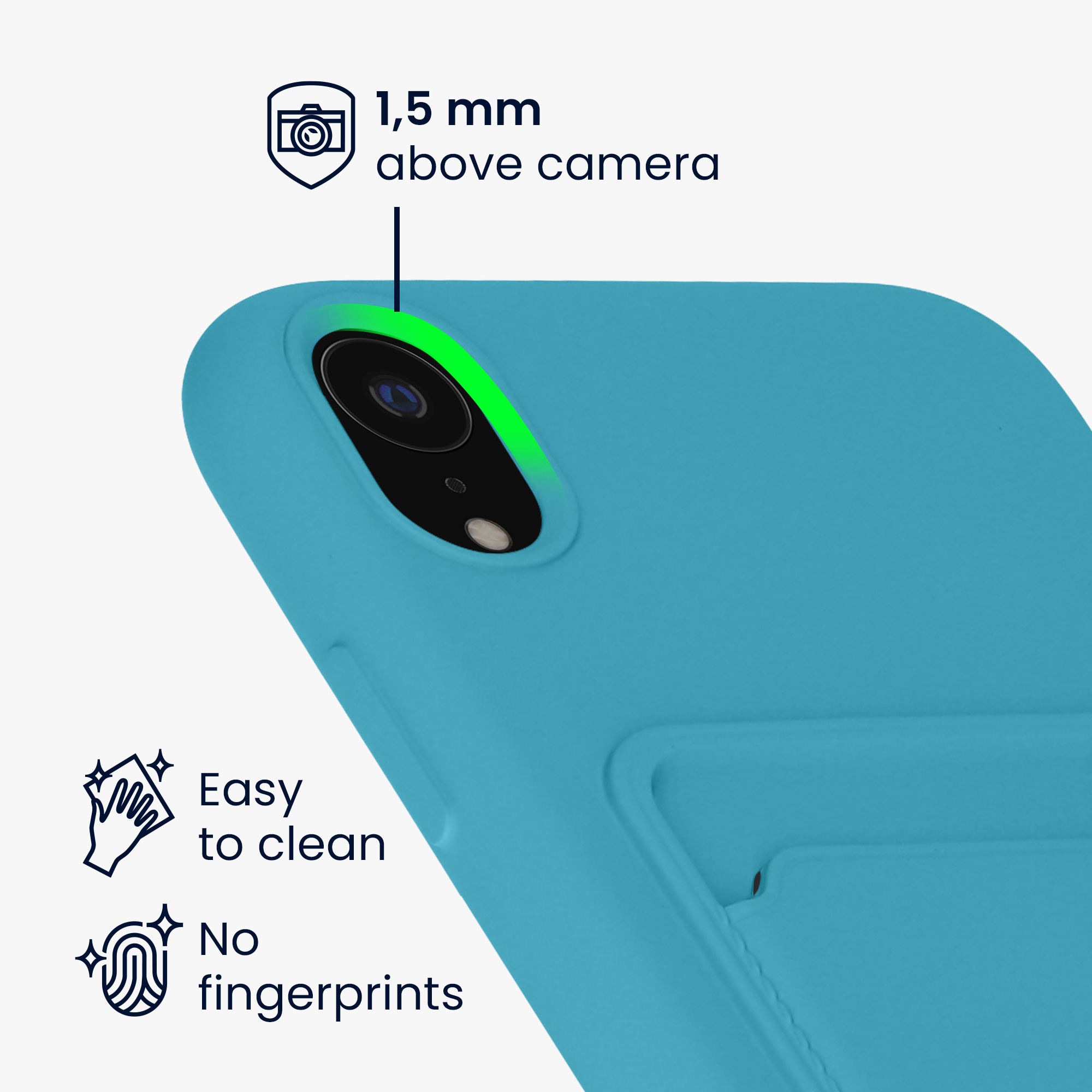 Kryt na mobil s držákem karty kwmobile pro Apple iPhone XR - matná světle modrá