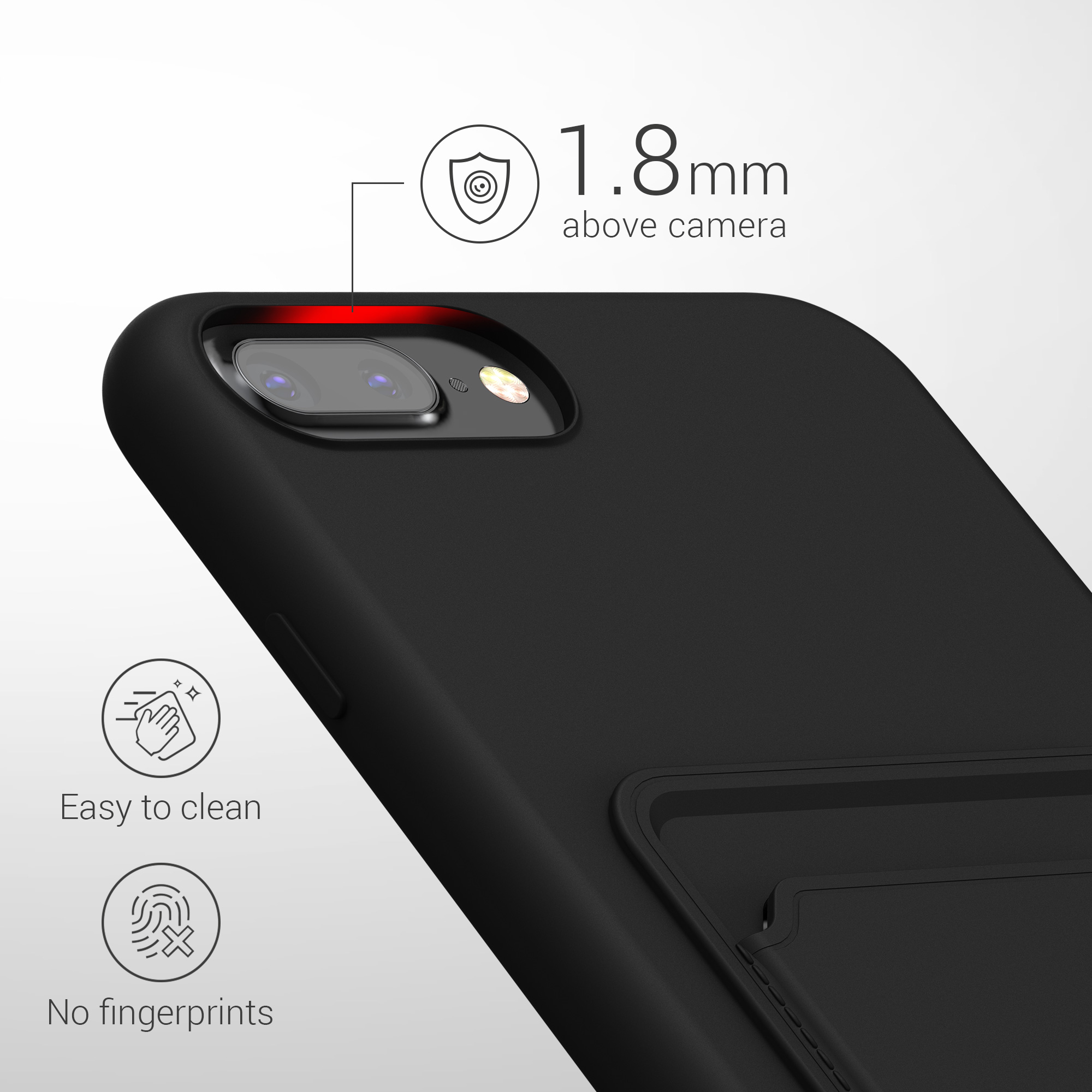 Silikonový kryt kwmobile pro Apple iPhone 7 Plus / iPhone 8 Plus - černá