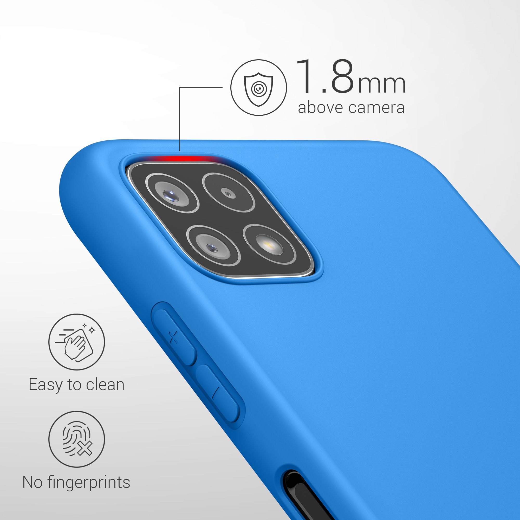 Kryt na mobil Samsung Galaxy A22 5G kwmobile TPU Zářivá modrá