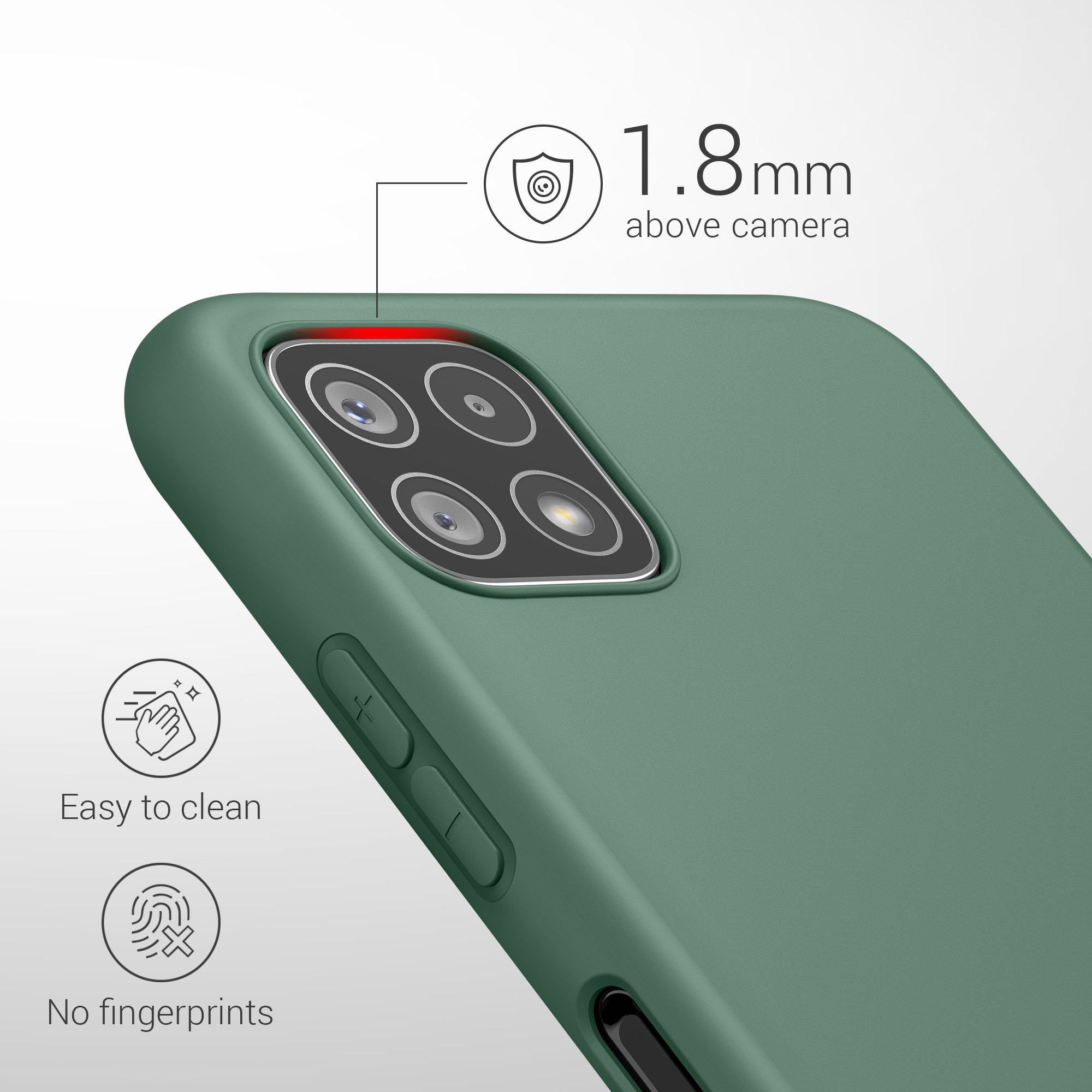 Kryt na mobil Samsung Galaxy A22 5G kwmobile TPU Lesní zelená