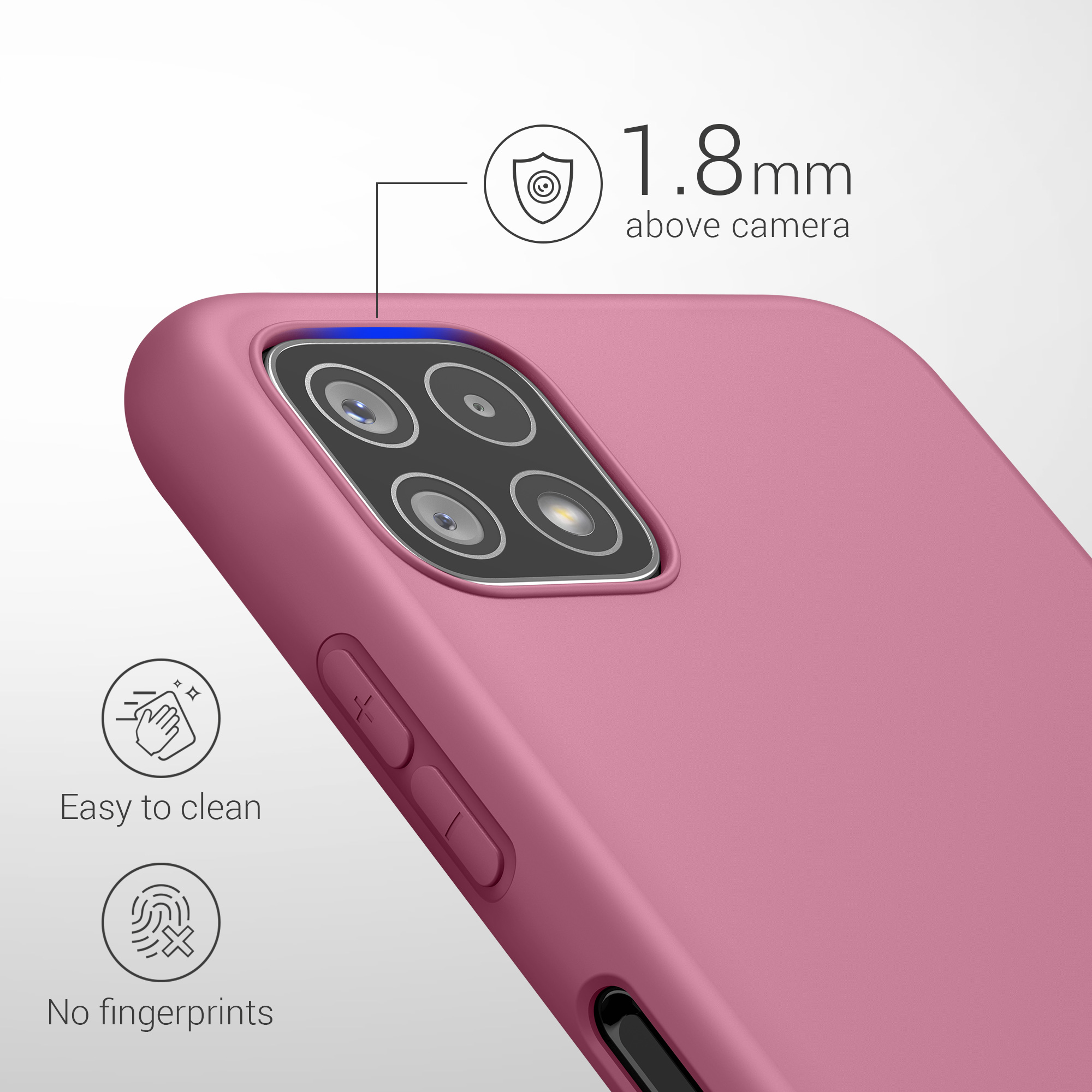 Kryt na mobil Samsung Galaxy A22 5G kwmobile TPU Tmavě růžová
