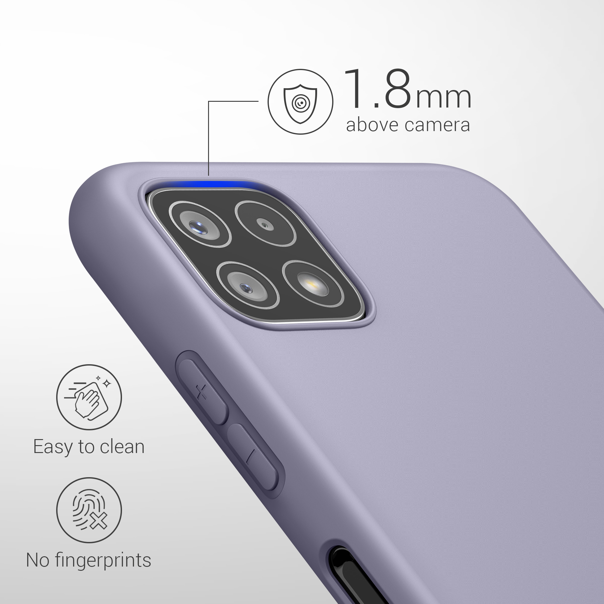 Kryt na mobil Samsung Galaxy A22 5G kwmobile TPU Světlá levandule
