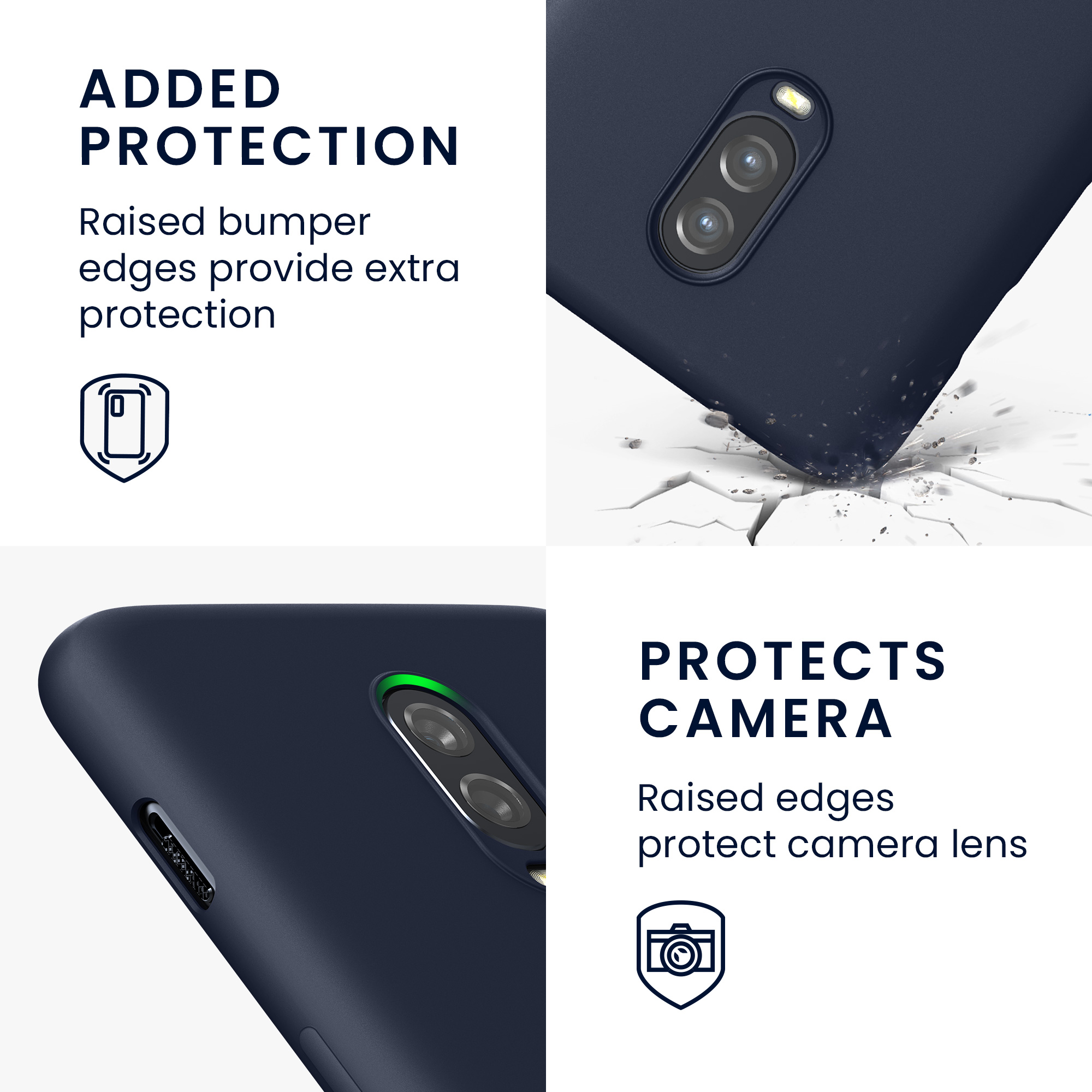 Pouzdro pro OnePlus 6T kwmobile tenké ochranné silikonové - tmavě modrá matný