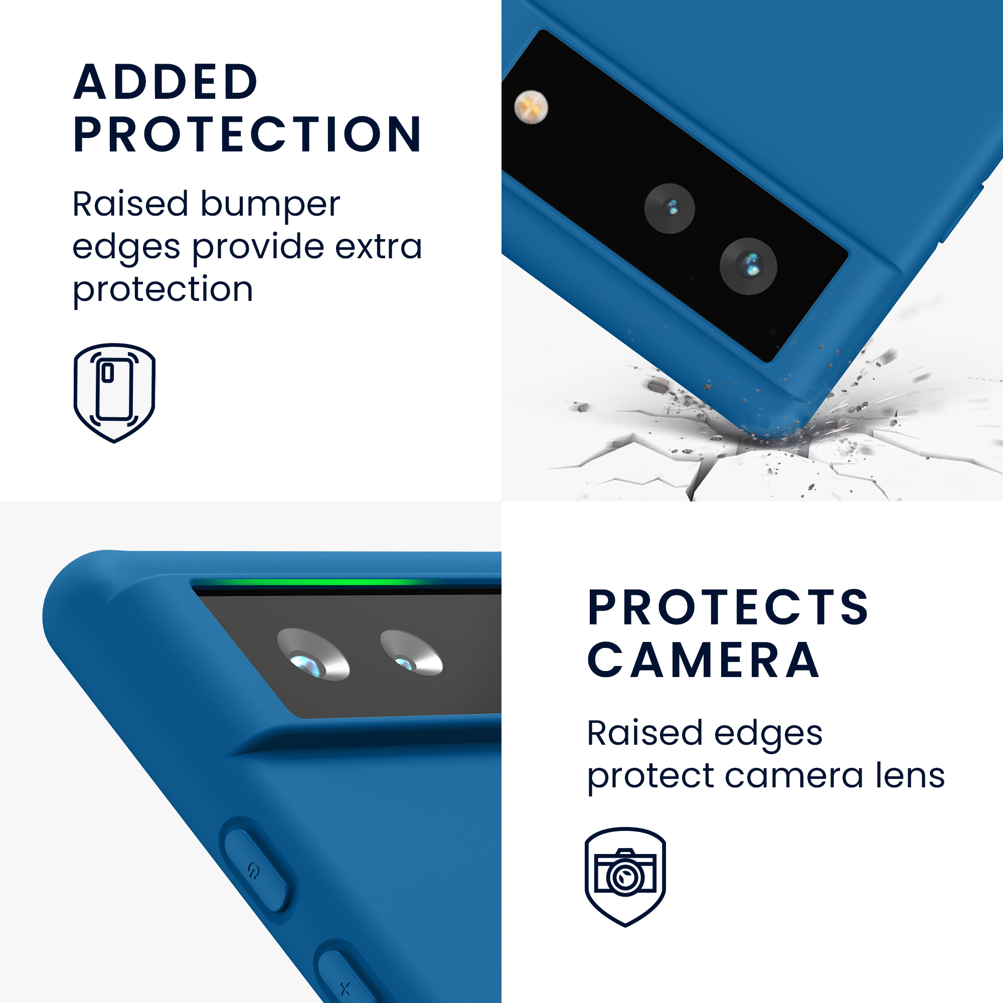 Silikonový kryt kwmobile pro Google Pixel 6 - Blue Reef