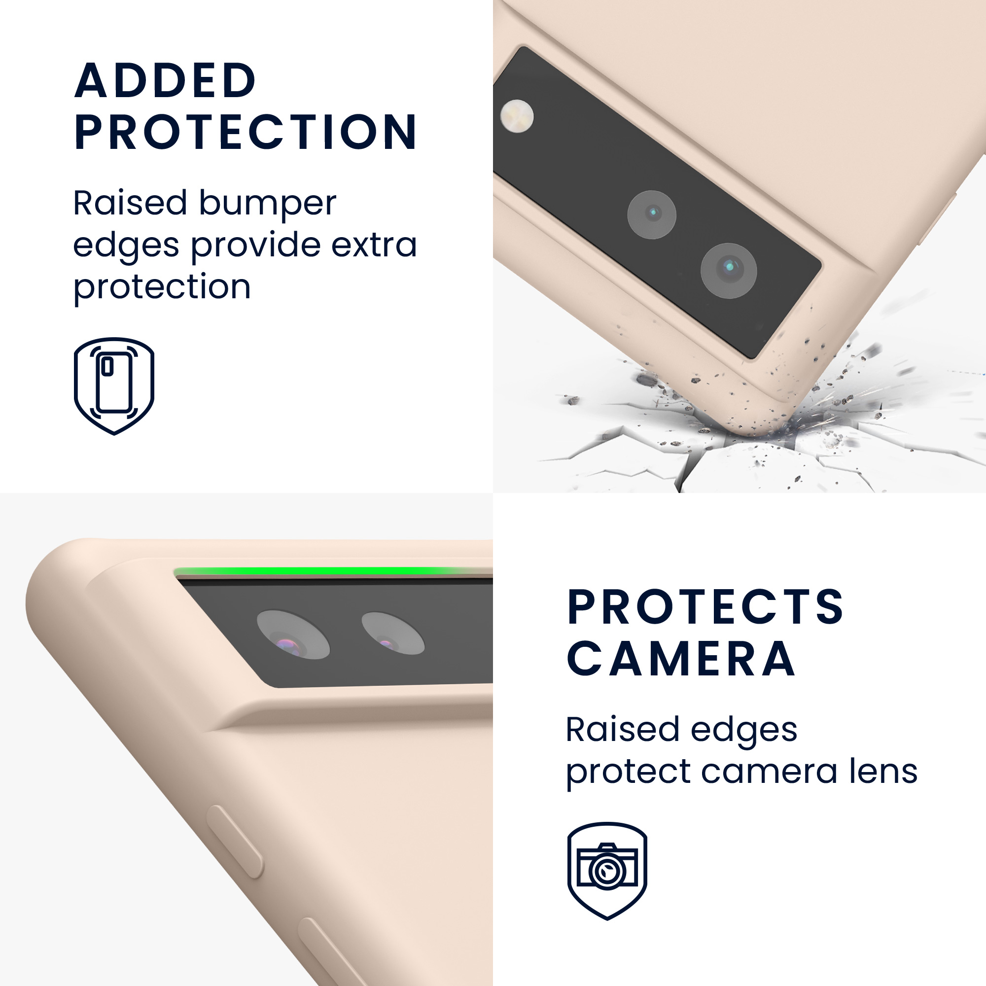 Zadní kryt kwmobile pro Google Pixel 6 - wireless charging cream matte