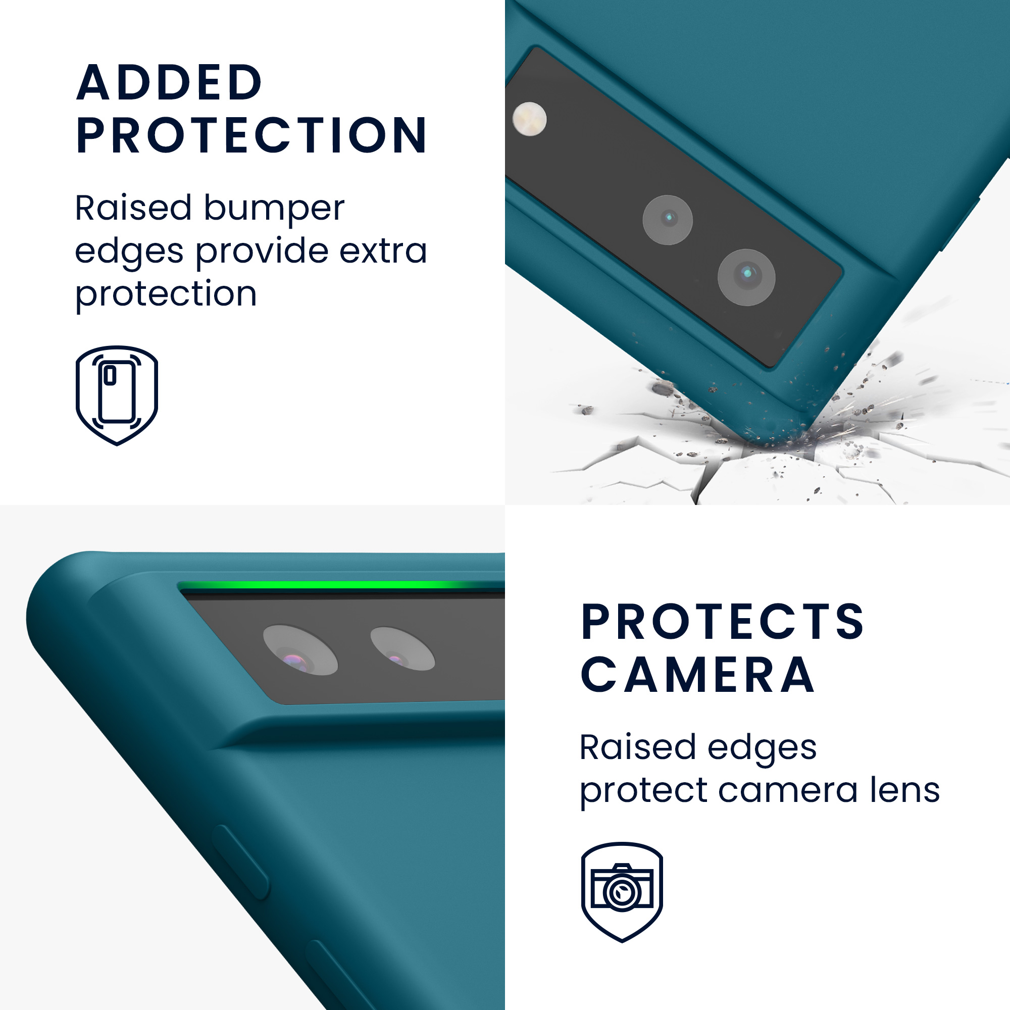 Zadní kryt kwmobile pro Google Pixel 6 - wireless charging teal matte