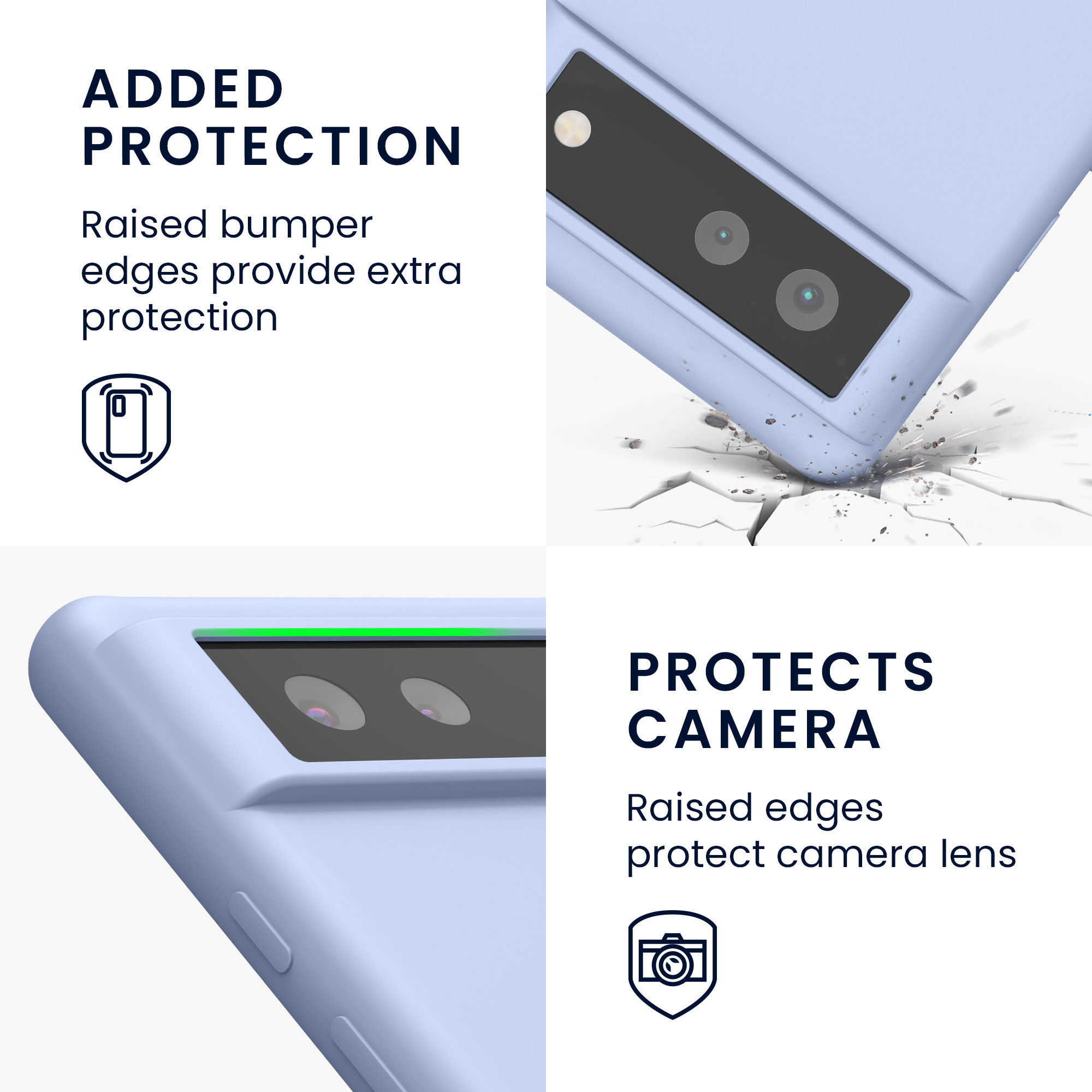 Zadní kryt kwmobile pro Google Pixel 6 - wireless charging light modrá matte